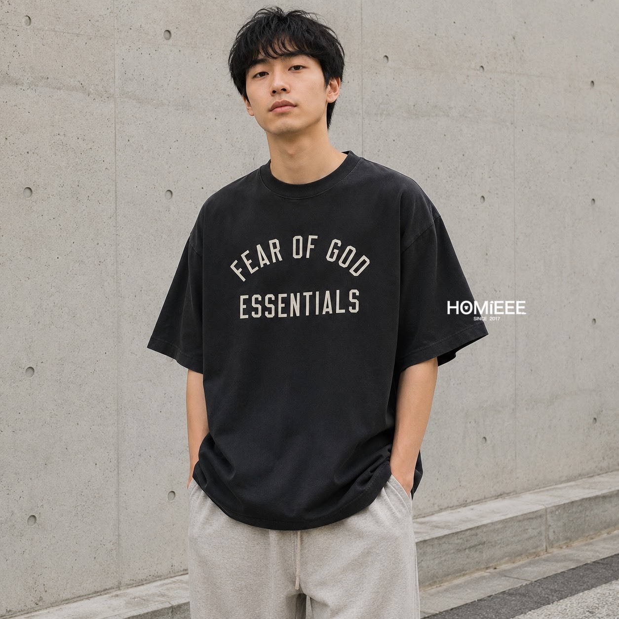 FEAR OF GOD Essentials Sleeve Tee 短袖 寬鬆 黑色