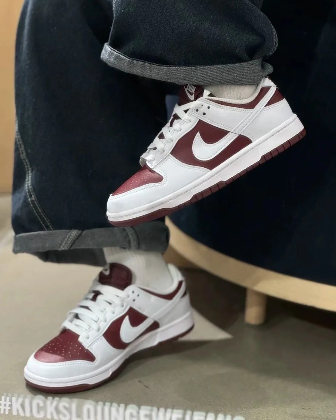 【逢甲 FUZZY】W Nike Dunk Low "Dark Team Red" 白酒紅 國外限定 IM6572-601
