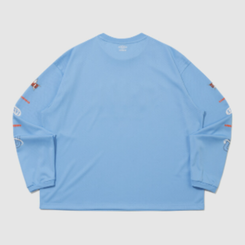 【代購】UMBRO Chant Mesh Graphic Logo Long Sleeve T-Shirt 網眼圖騰長袖T恤 足球風球衣 Blokecore穿搭