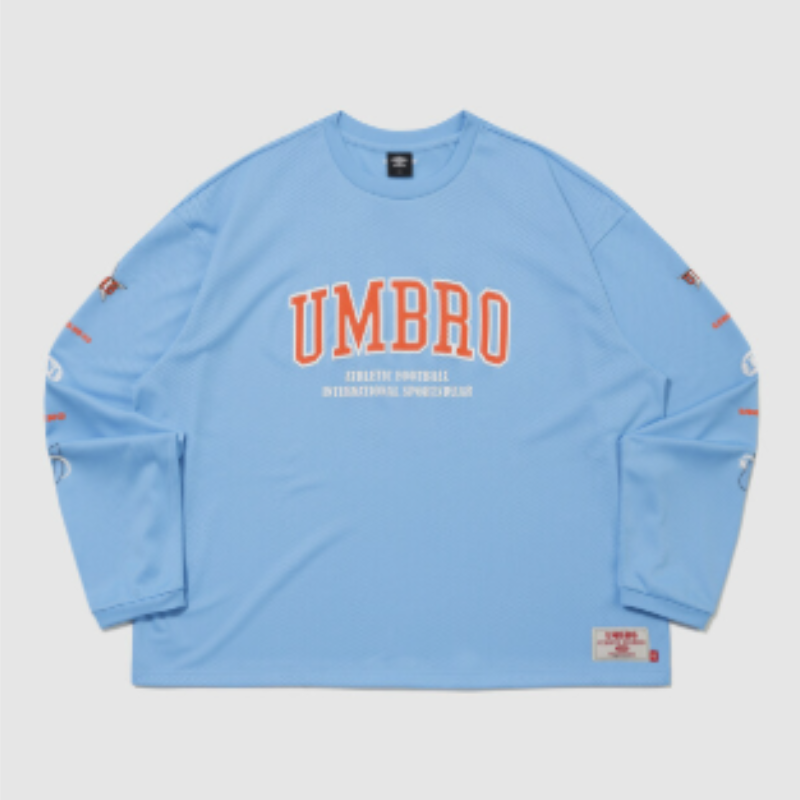 【代購】UMBRO Chant Mesh Graphic Logo Long Sleeve T-Shirt 網眼圖騰長袖T恤 足球風球衣 Blokecore穿搭