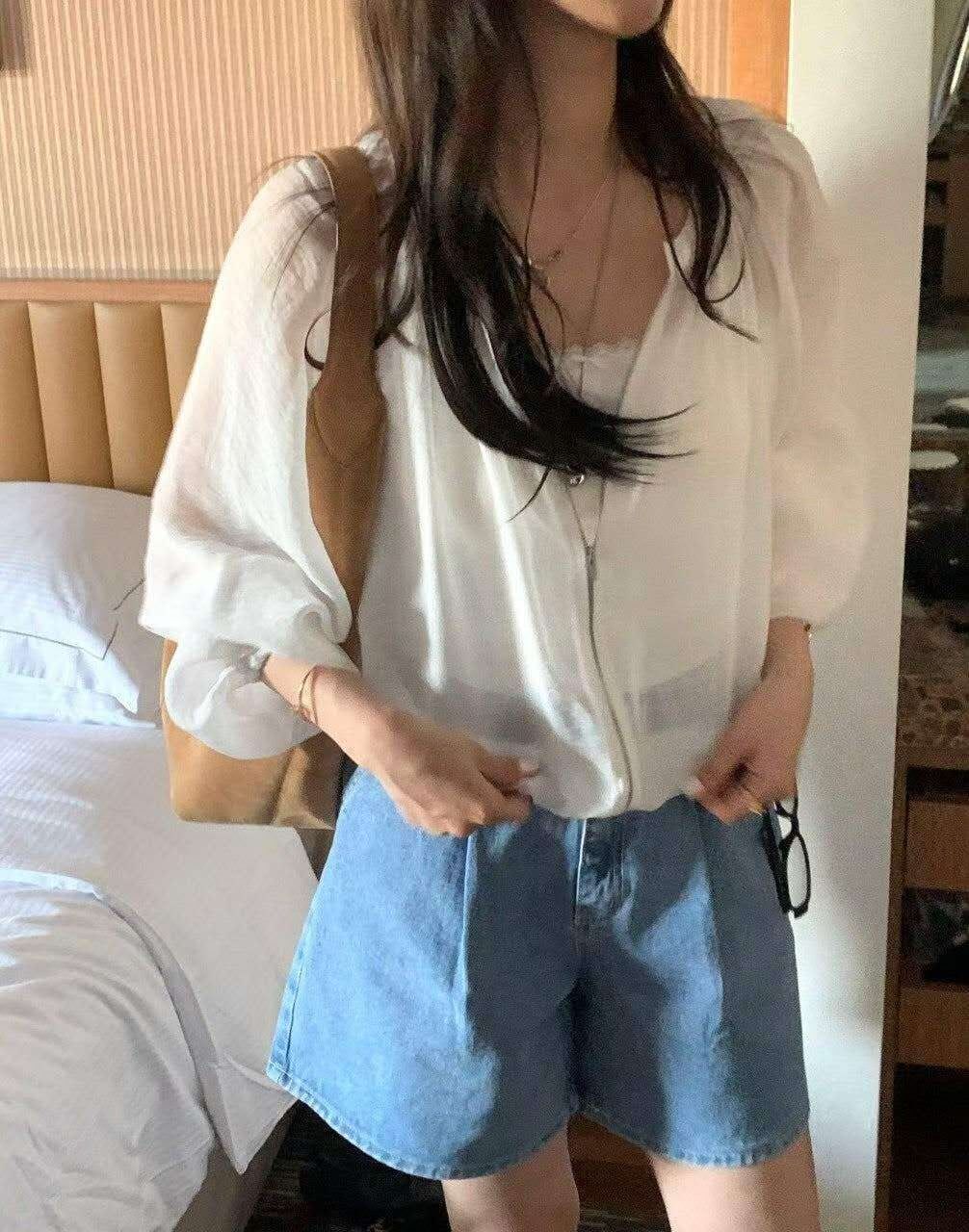 MN6324 壓褶入膀拉鏈防曬拉鏈外套