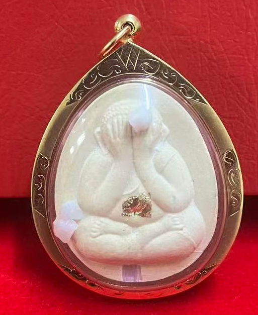 0624AC123-THAILAND-ACCS-蒙面佛3.7 x 4.8mm(純黃金)（A123）