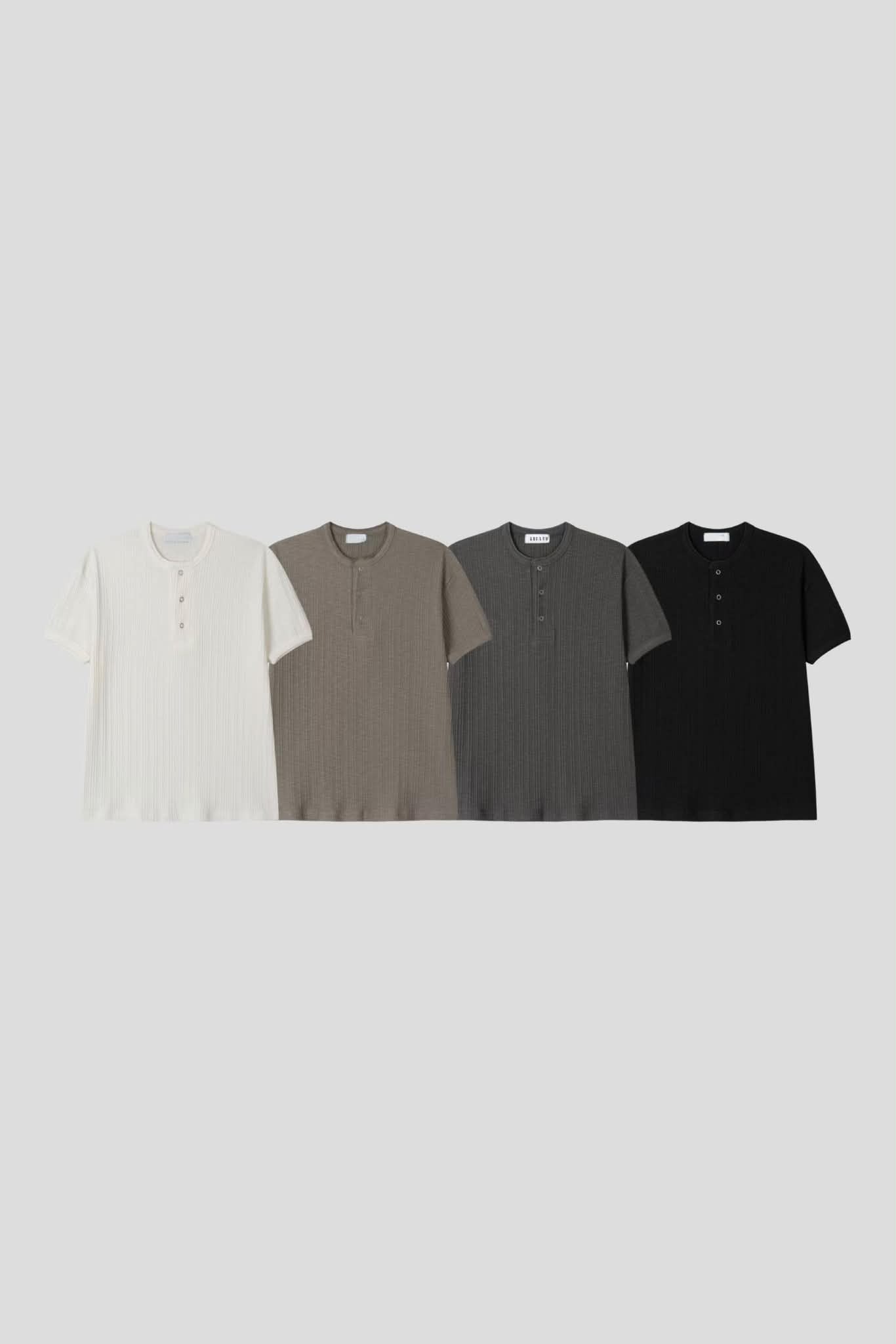 暗直紋半開胸短袖Tee TAC-AO-001T