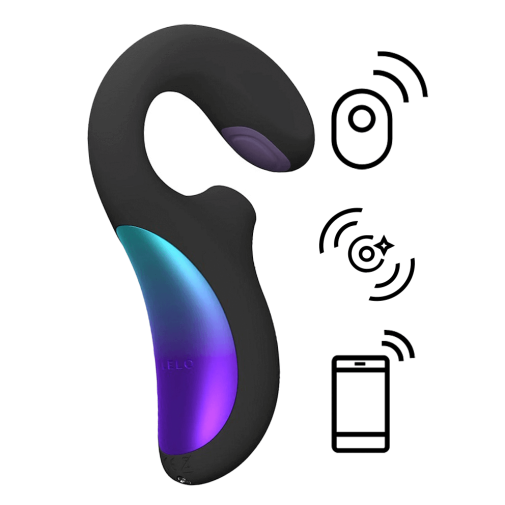 Lelo Enigma Double Sonic 可APP控制 G點&A點&陰蒂刺激聲波按摩器 黑色