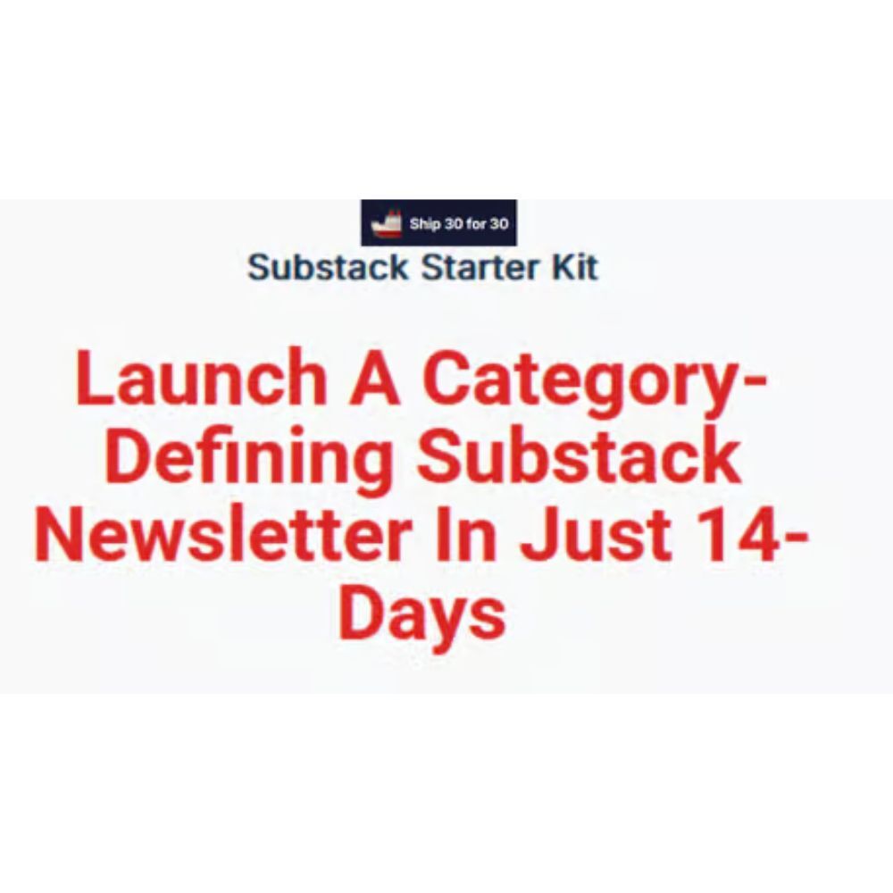 Substack Starter Kit by Dickie Bush & Nicolas Cole