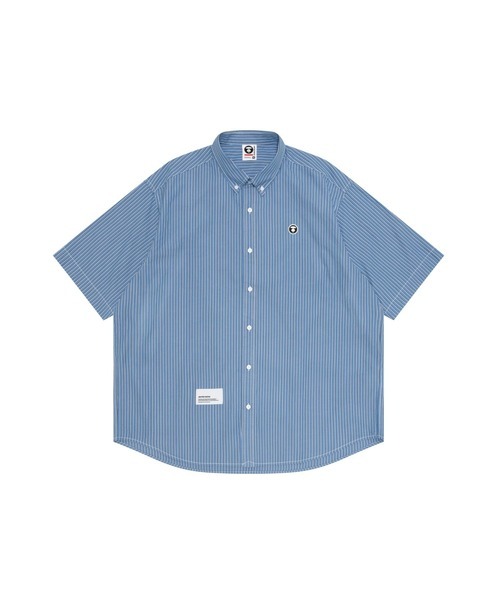 【AAPE 】AAPE NOW SHORT SLEEVE SHIRT(stripe)