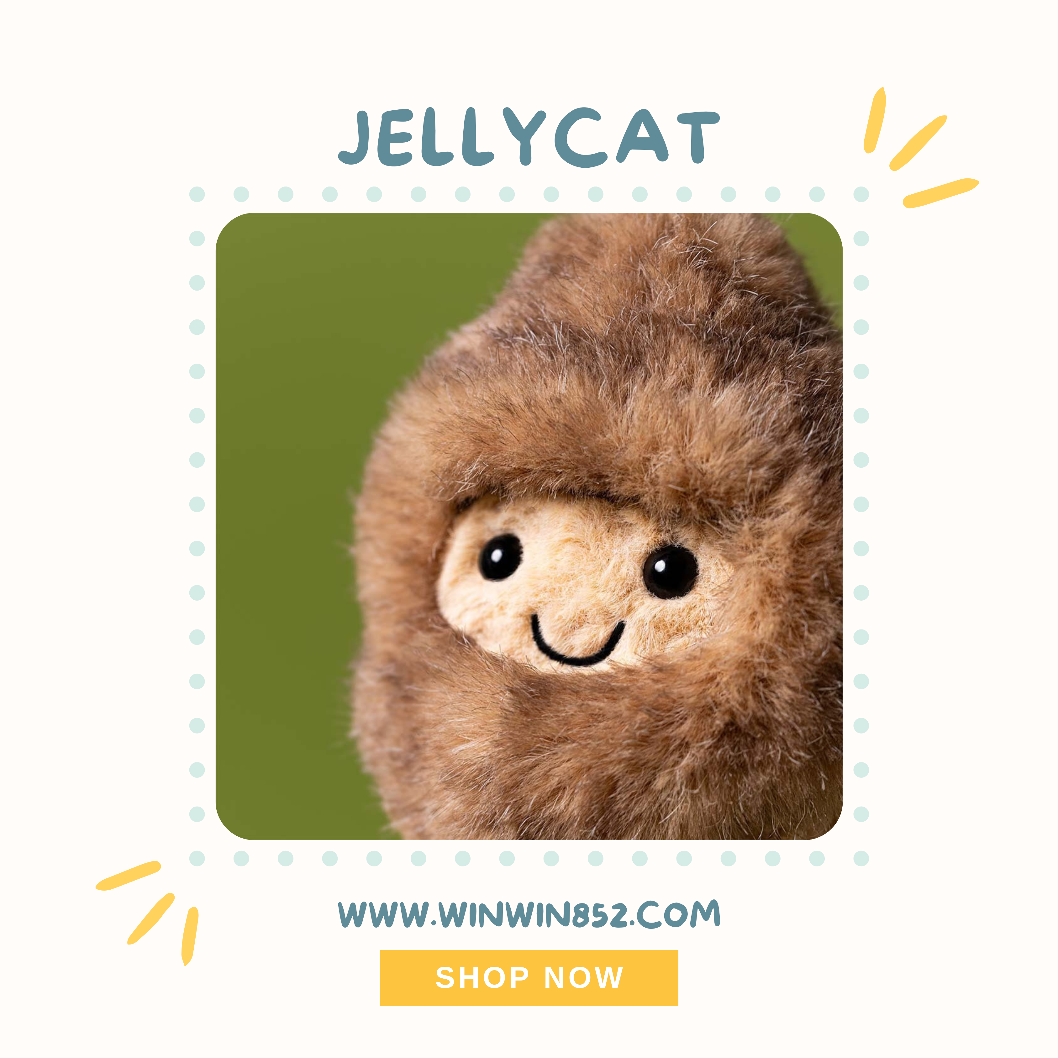 Jellycat Amuseables Peanut Yeti Outfit