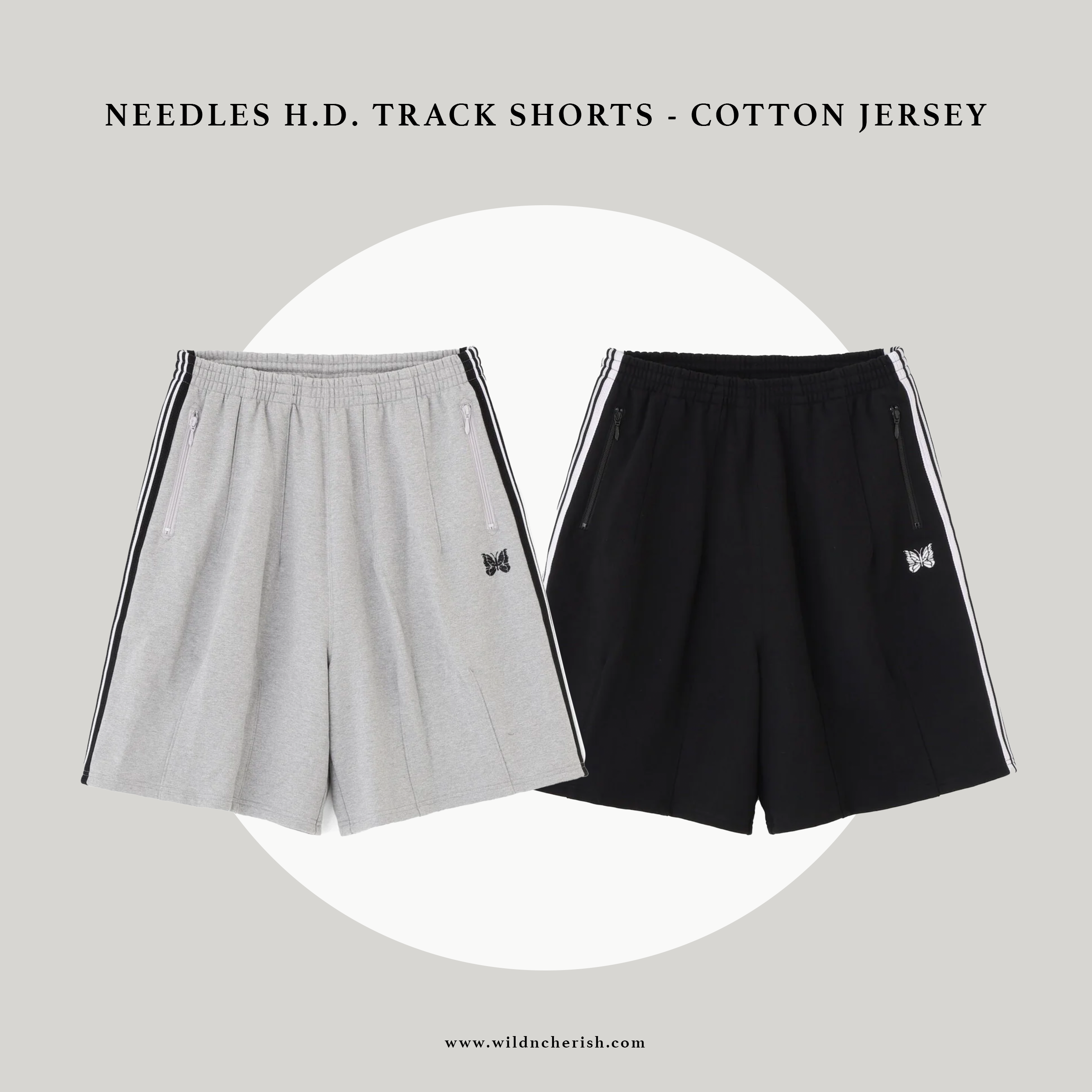 預訂 | NEEDLES H.D. TRACK SHORTS - COTTON JERSEY 別注