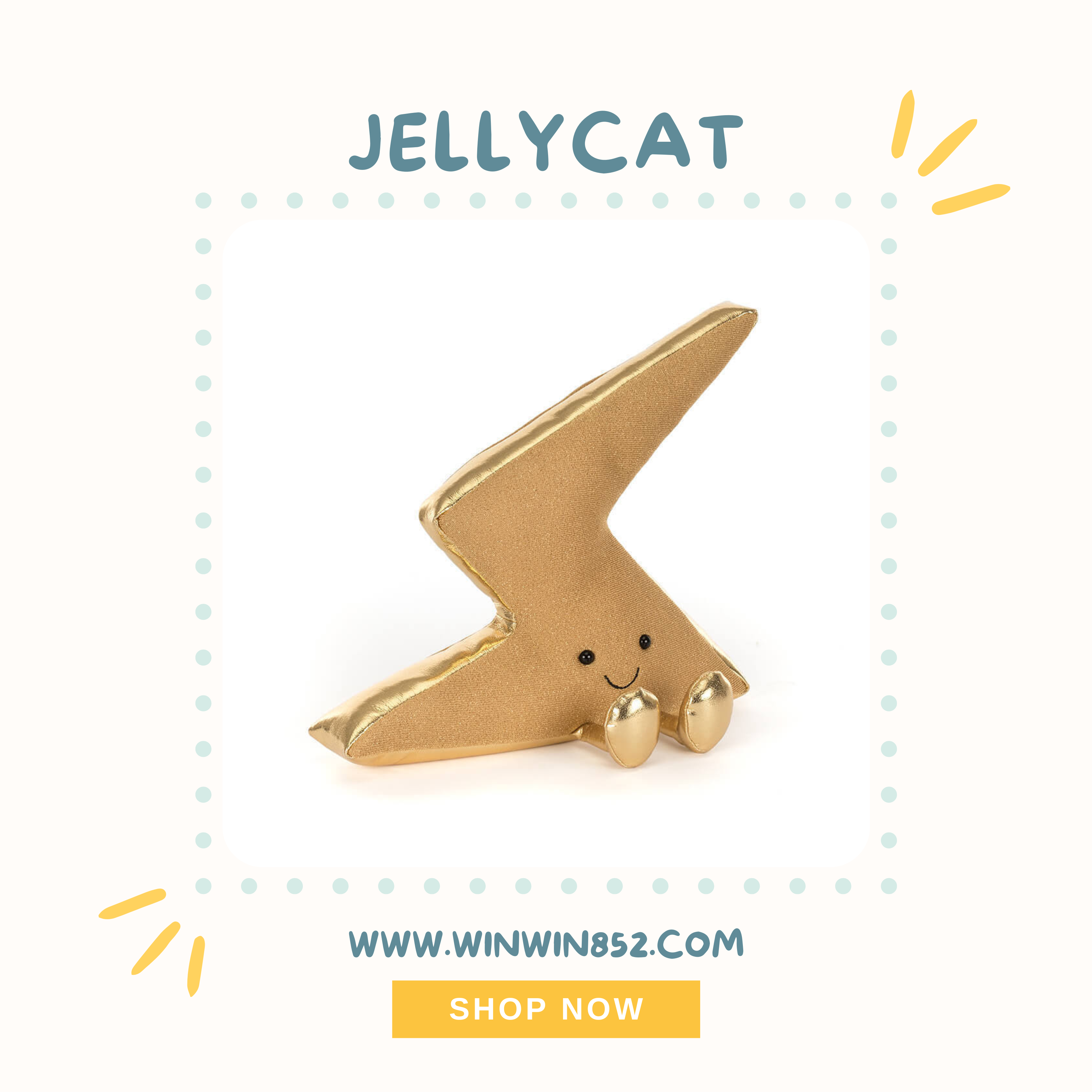 Jellycat Amuseables Zapperty Lightning Bolt