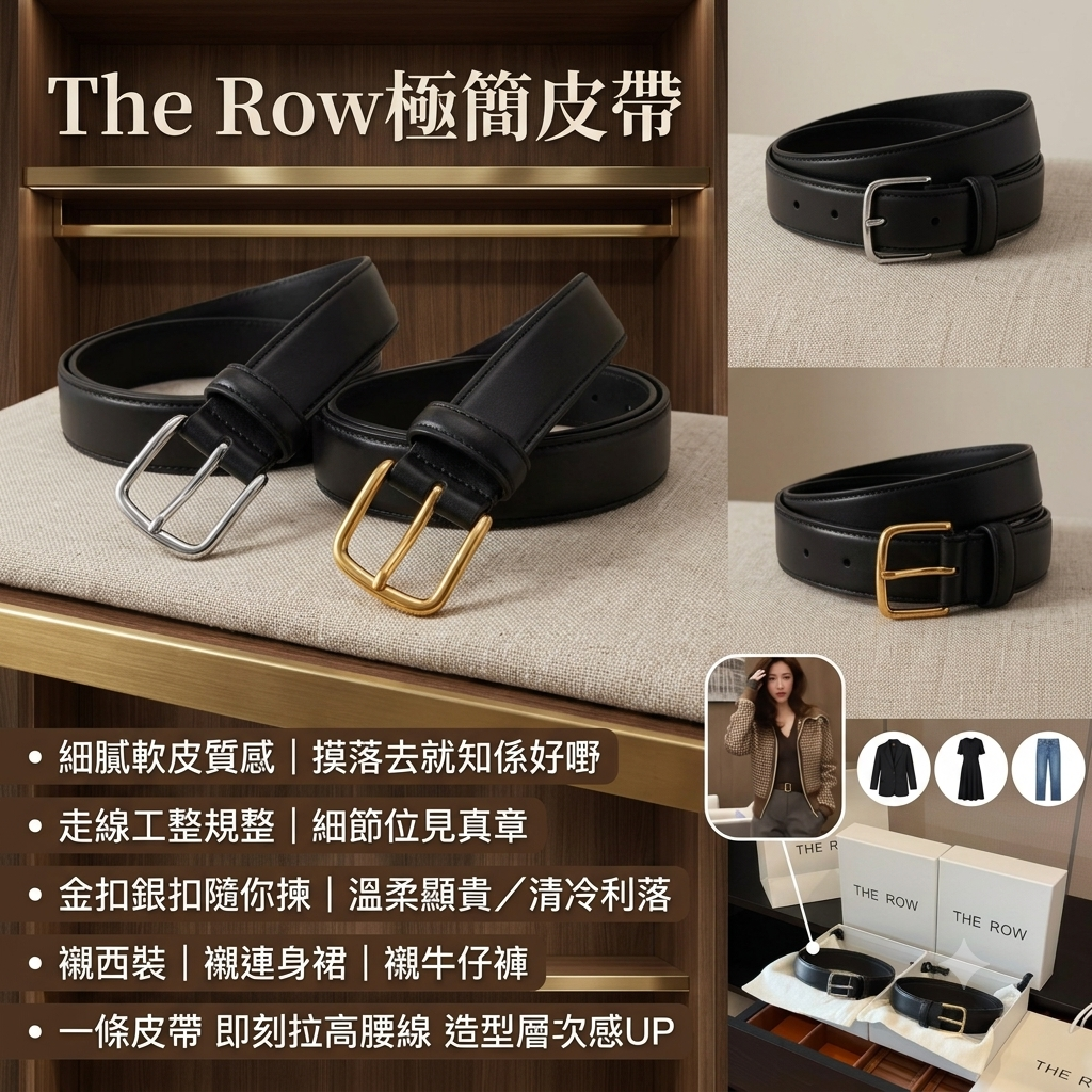 The Row極簡皮帶