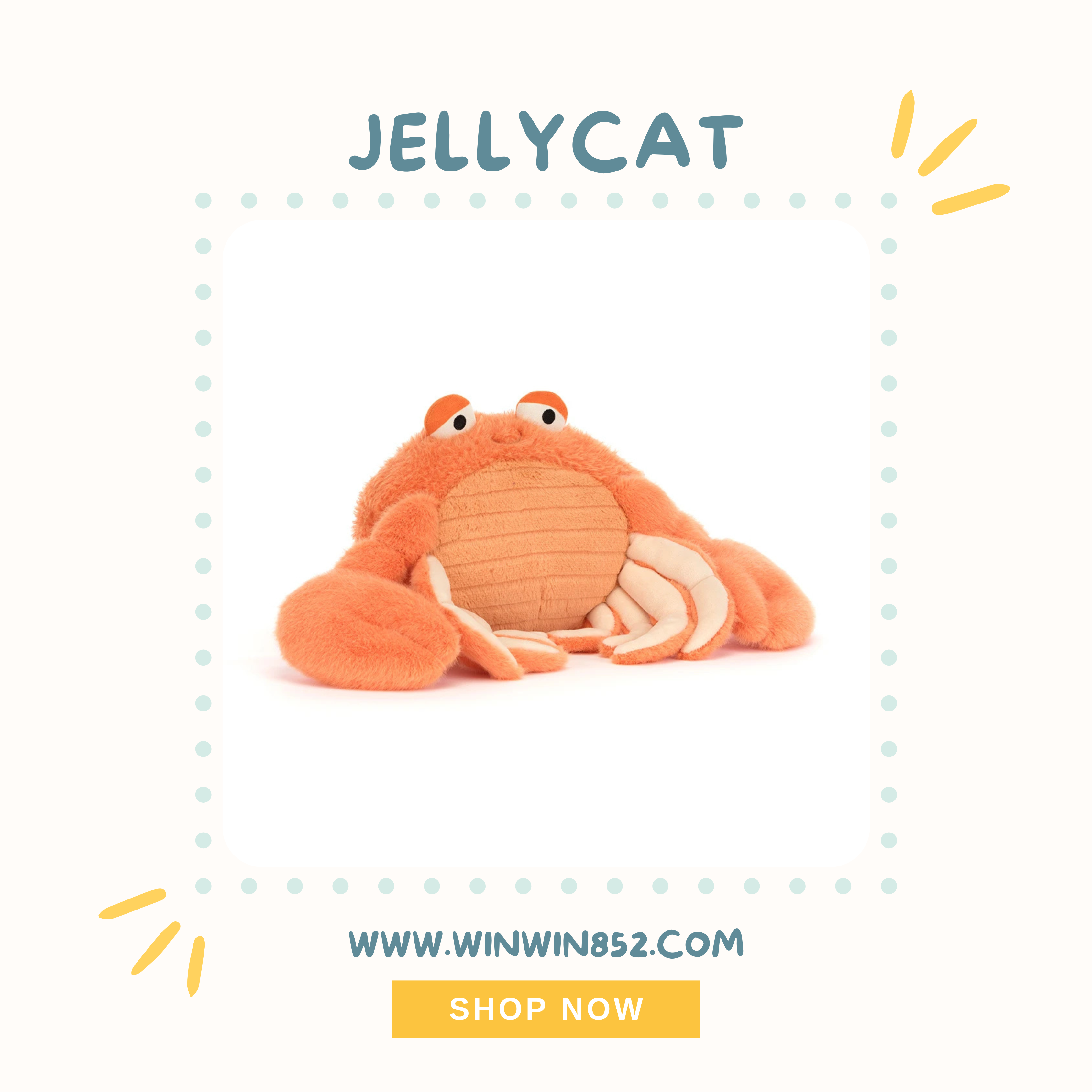 Jellycat Pinchsnap Crab