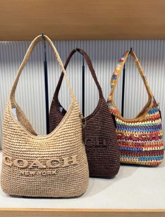 【預購】COACH Brooklyn H062351 28 in 草編單肩包