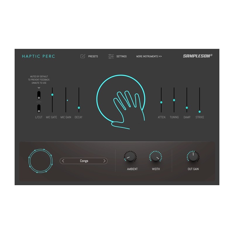 Sampleson Haptic Perc｜虛擬打擊樂器