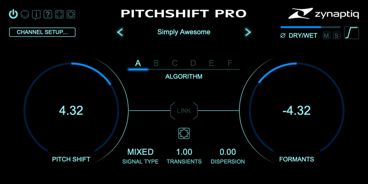 ZYNAPTIQ PITCHSHIFT PRO｜音高處理插件