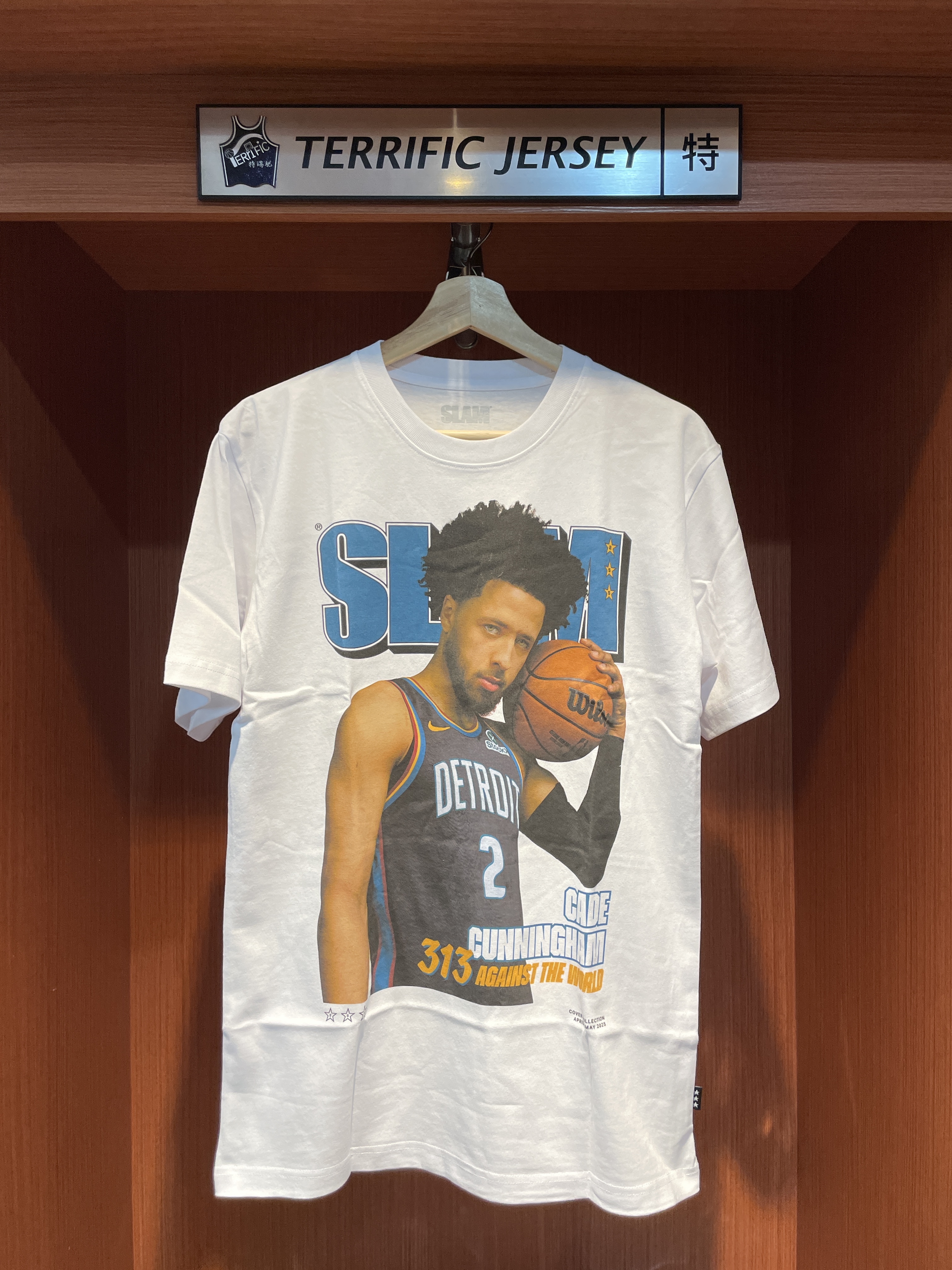 NBA短袖 Cade Cunningham 底特律活塞 白 SLAM 255 雜誌封面 Slam Tee 棉質 全新