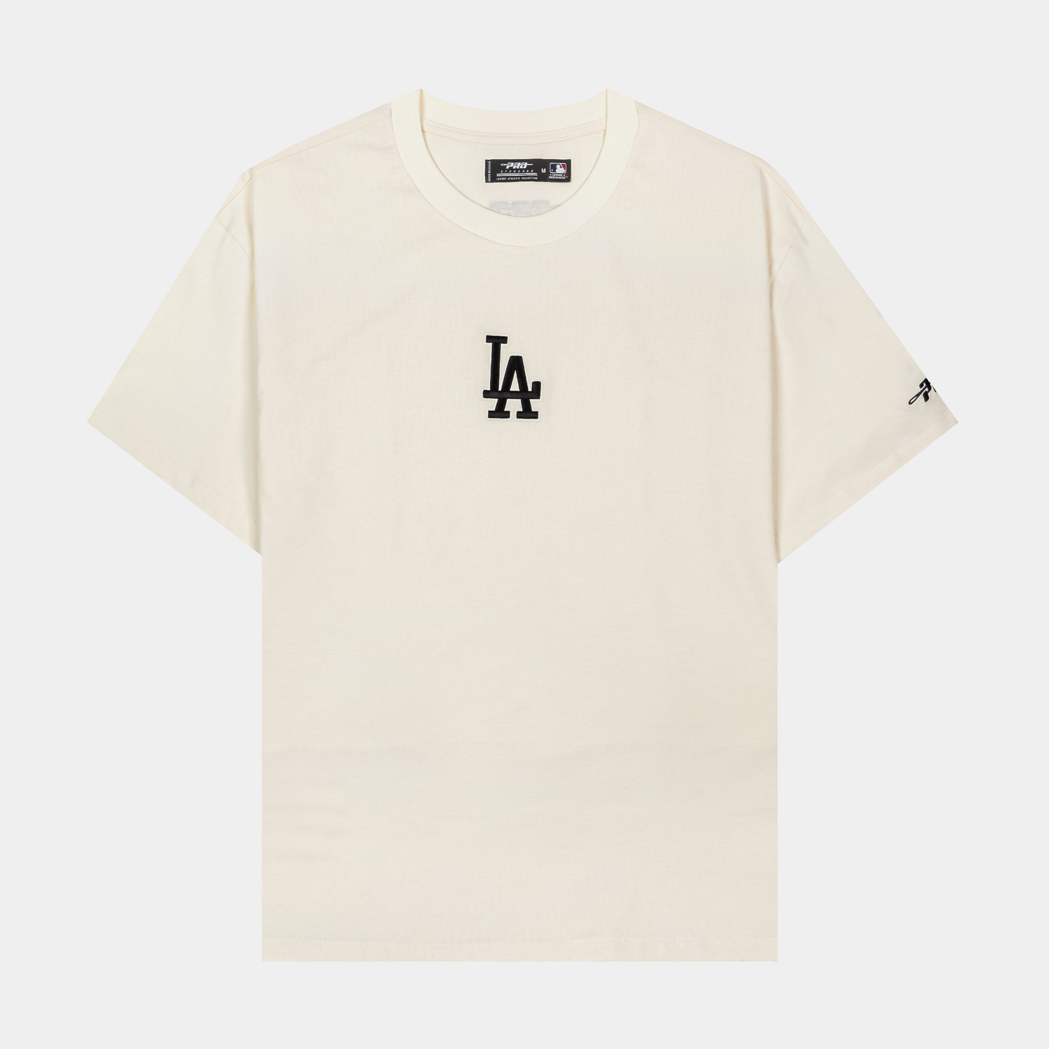 MLB短袖 Los Angeles Dodgers 洛杉磯道奇 米白底 黑字 小隊徽 電繡 Pro Standard Tee 棉質 短袖 全新