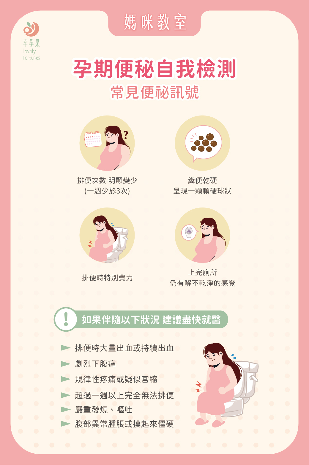 幸孕果媽咪教室 為何懷孕後突然變得很容易便秘？營養師解析孕期排便不順的原因與解決辦法