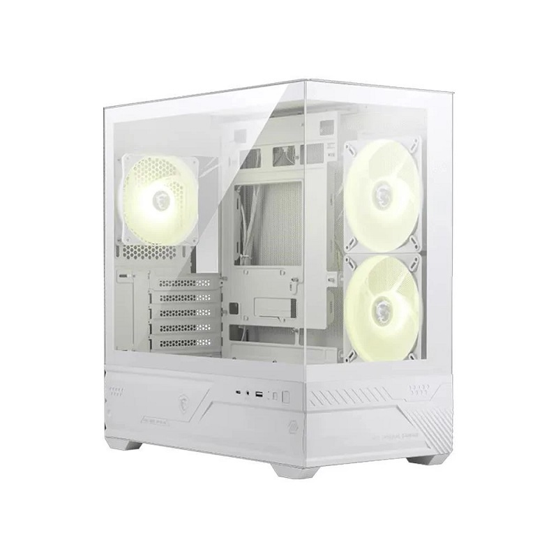 MSI 微星 MAG PANO M110R M-ATX全景玻璃透側電腦機殼 黑色/白色