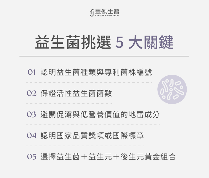 益生菌挑選 5 大關鍵