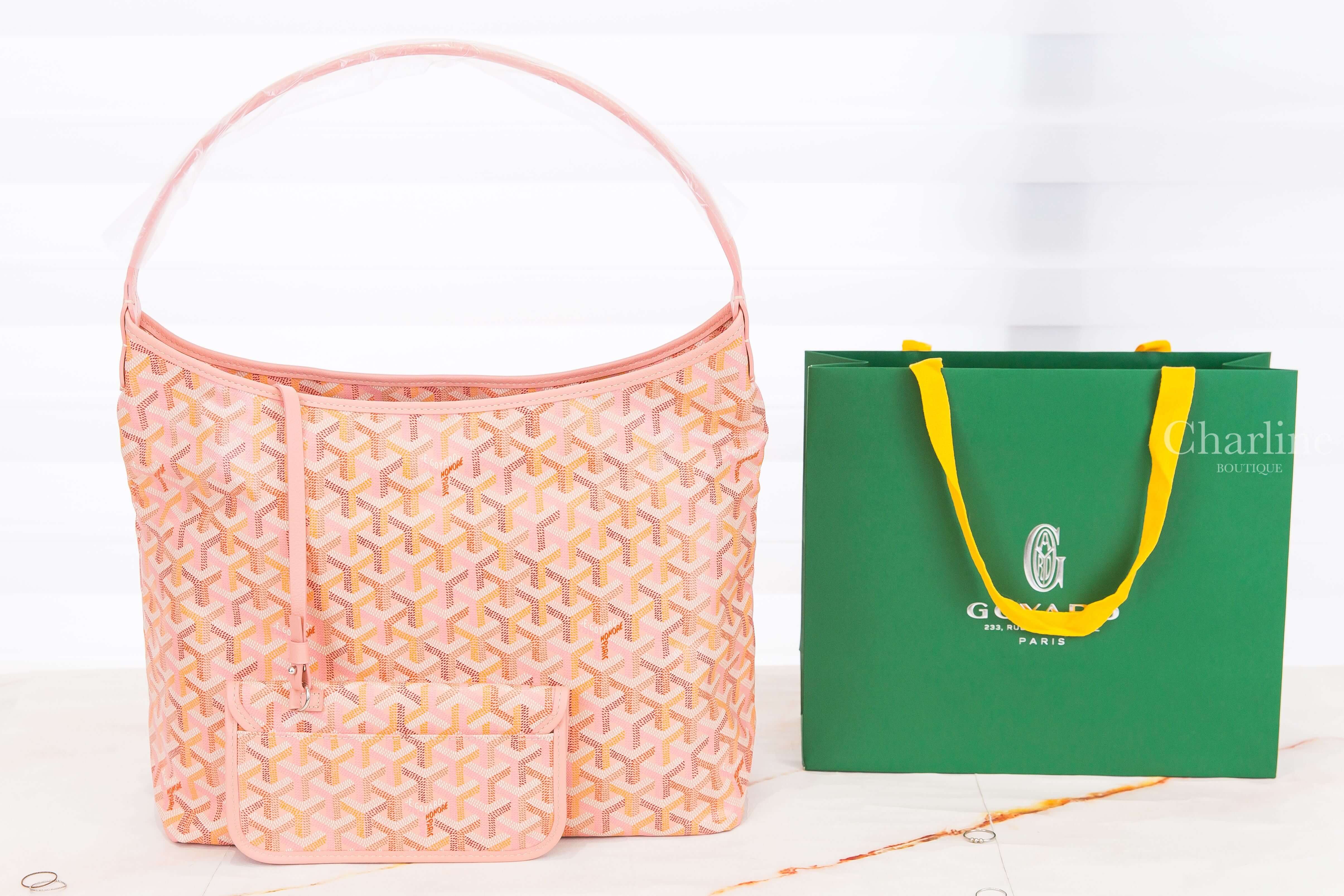 Goyard Hobo Bohème PM Bag Multicoloured 限定色腮紅粉帆布小牛皮同色提把手提肩背包-Charline Boutique 精品代購
