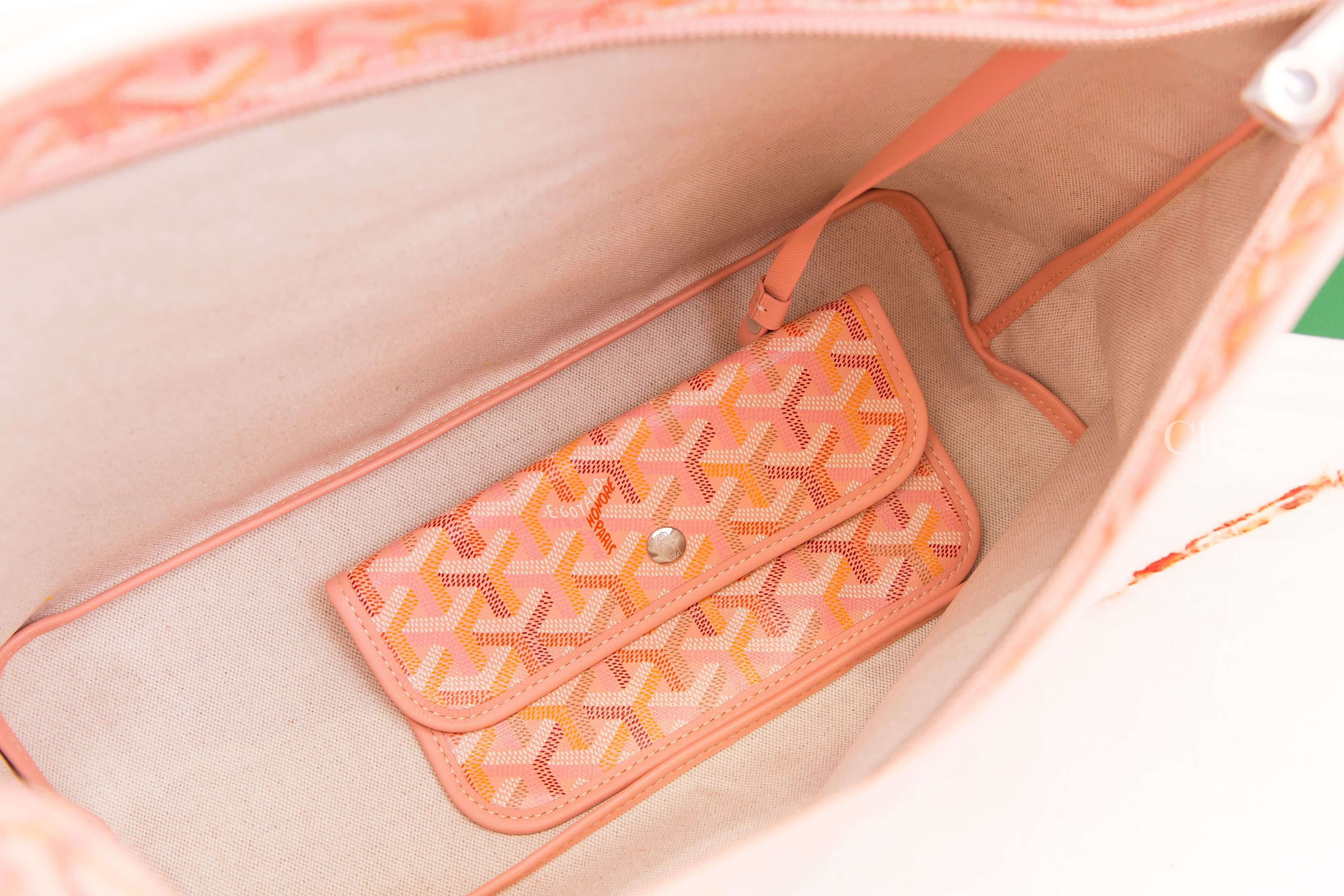 Goyard Hobo Bohème PM Bag Multicoloured 限定色腮紅粉帆布小牛皮同色提把手提肩背包-Charline Boutique 精品代購