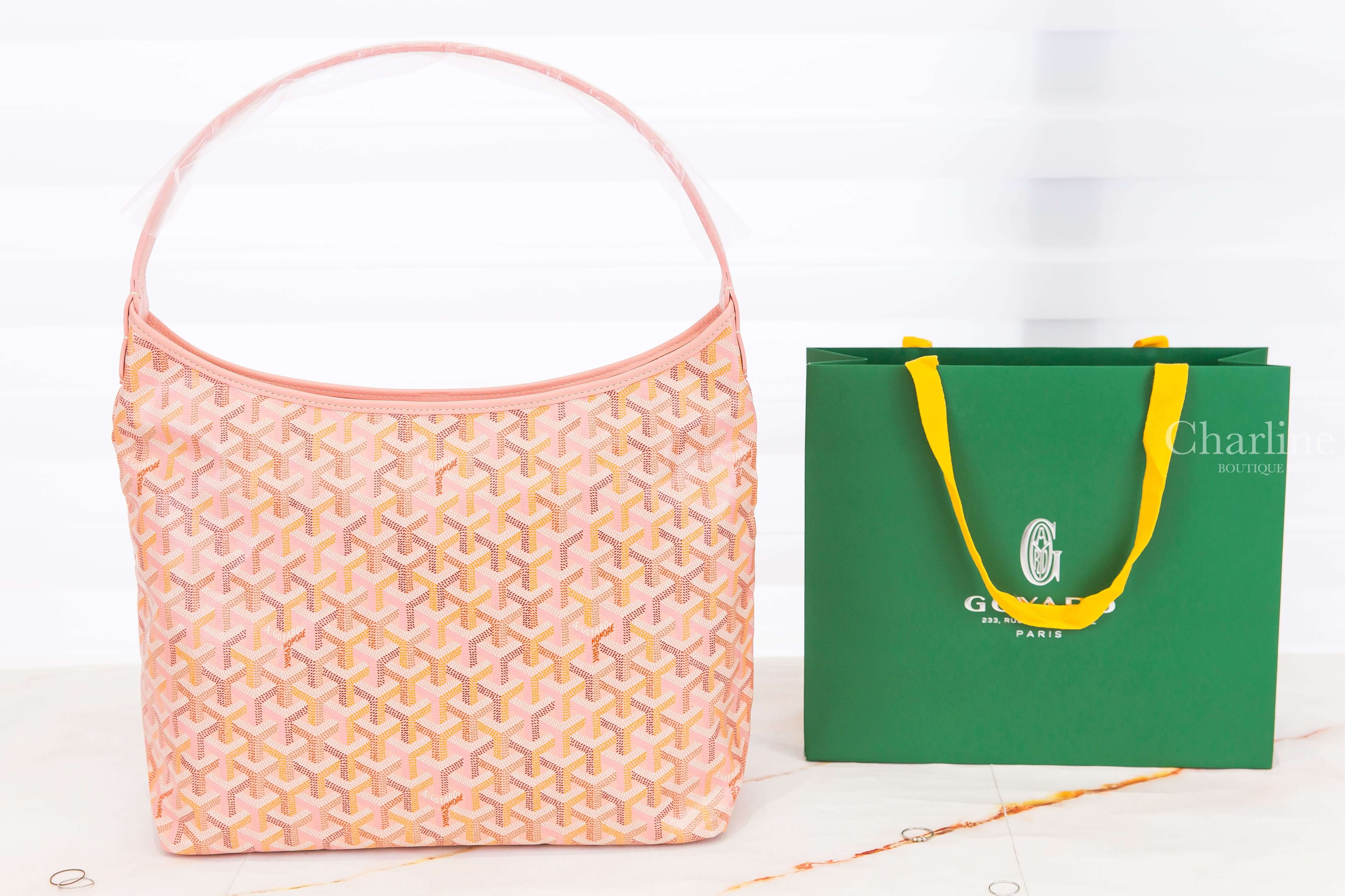 Goyard Hobo Bohème PM Bag Multicoloured 限定色腮紅粉帆布小牛皮同色提把手提肩背包-Charline Boutique 精品代購