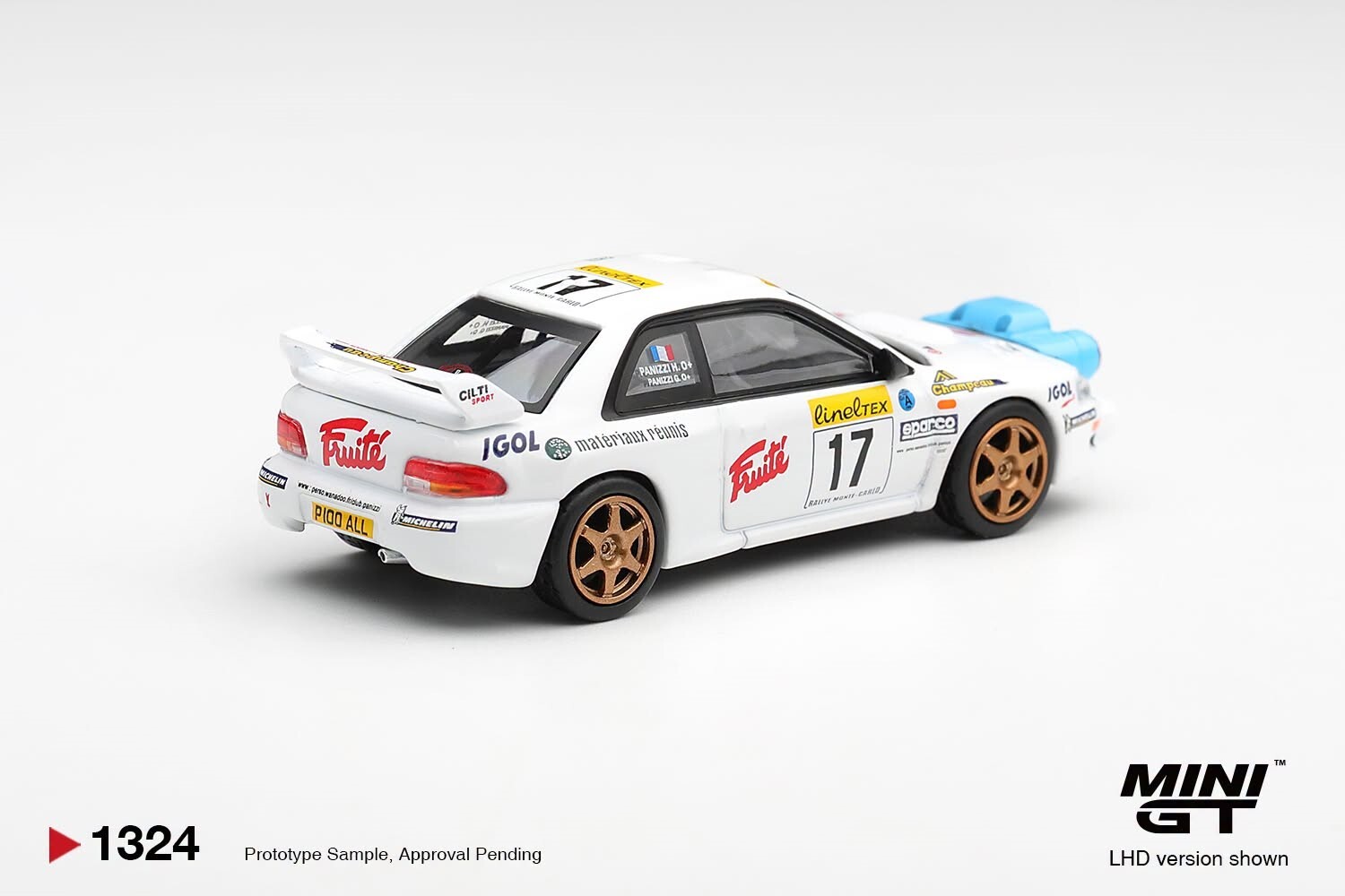 [預訂] Mini GT #1324 富士汽車Subaru Impreza WRC98 #17 1999年蒙地卡羅拉力賽