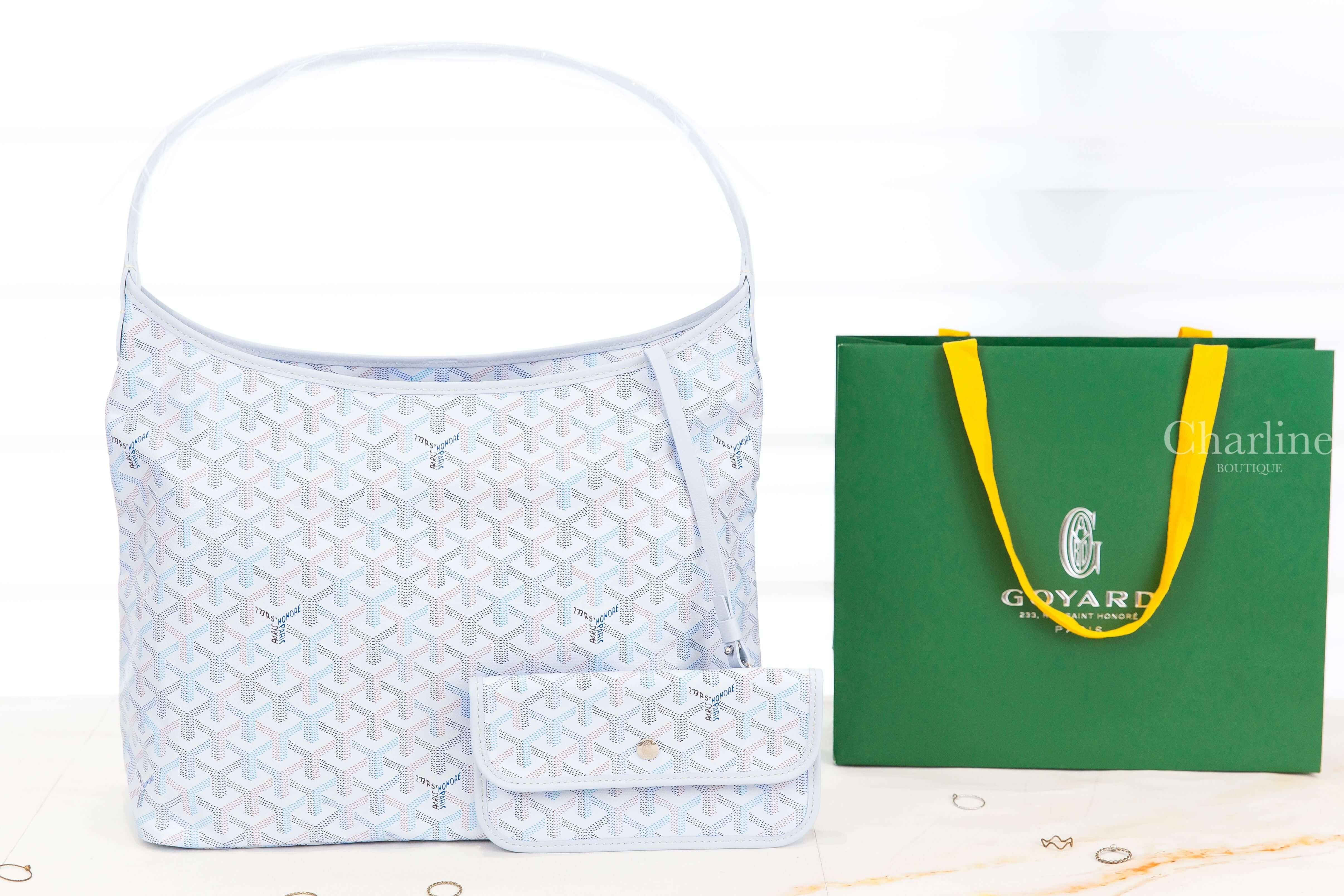 Goyard Hobo Bohème PM Bag Multicoloured 限定色極地藍帆布小牛皮同色提把手提肩背包-Charline Boutique 精品代購