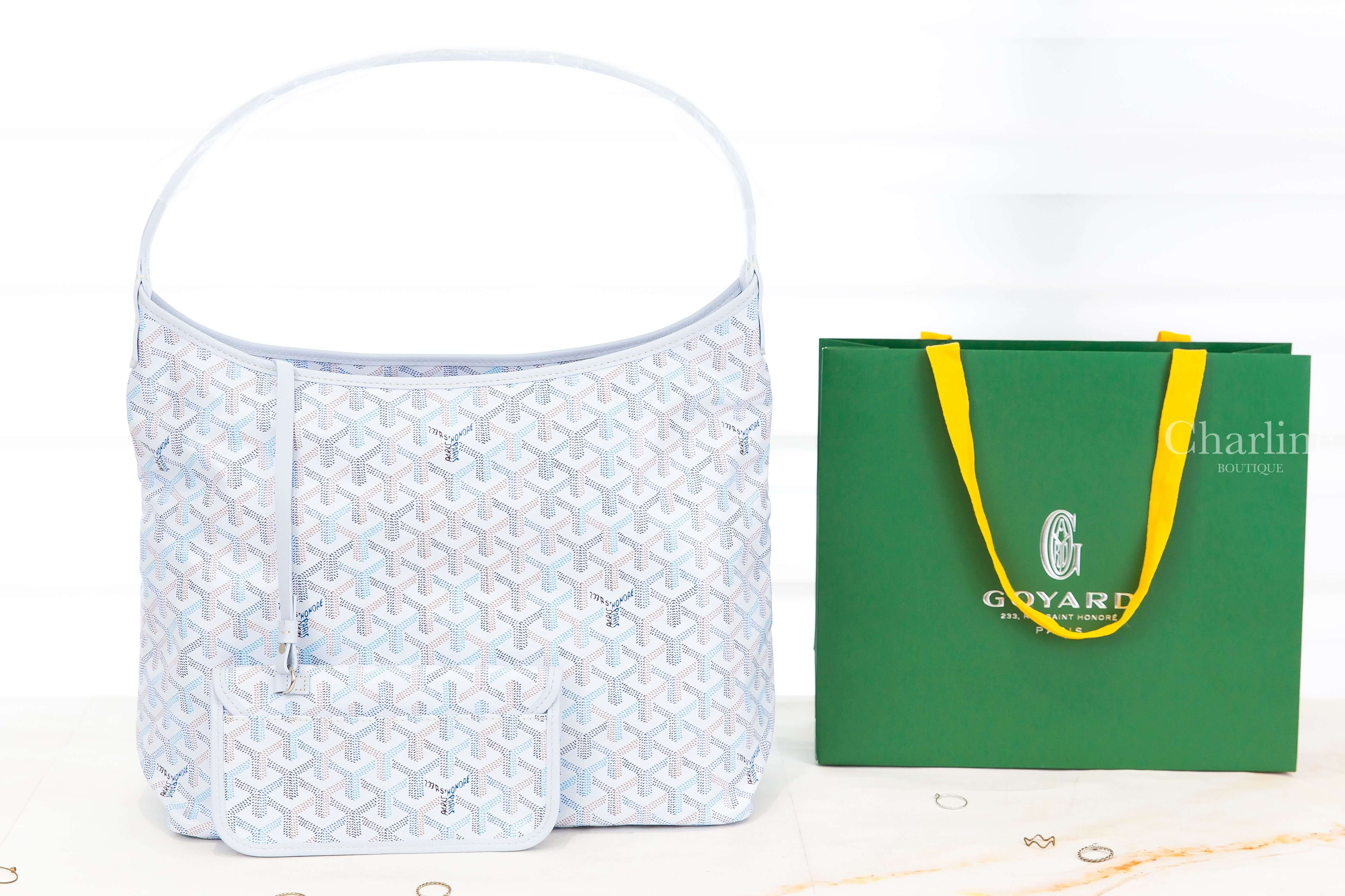 Goyard Hobo Bohème PM Bag Multicoloured 限定色極地藍帆布小牛皮同色提把手提肩背包-Charline Boutique 精品代購