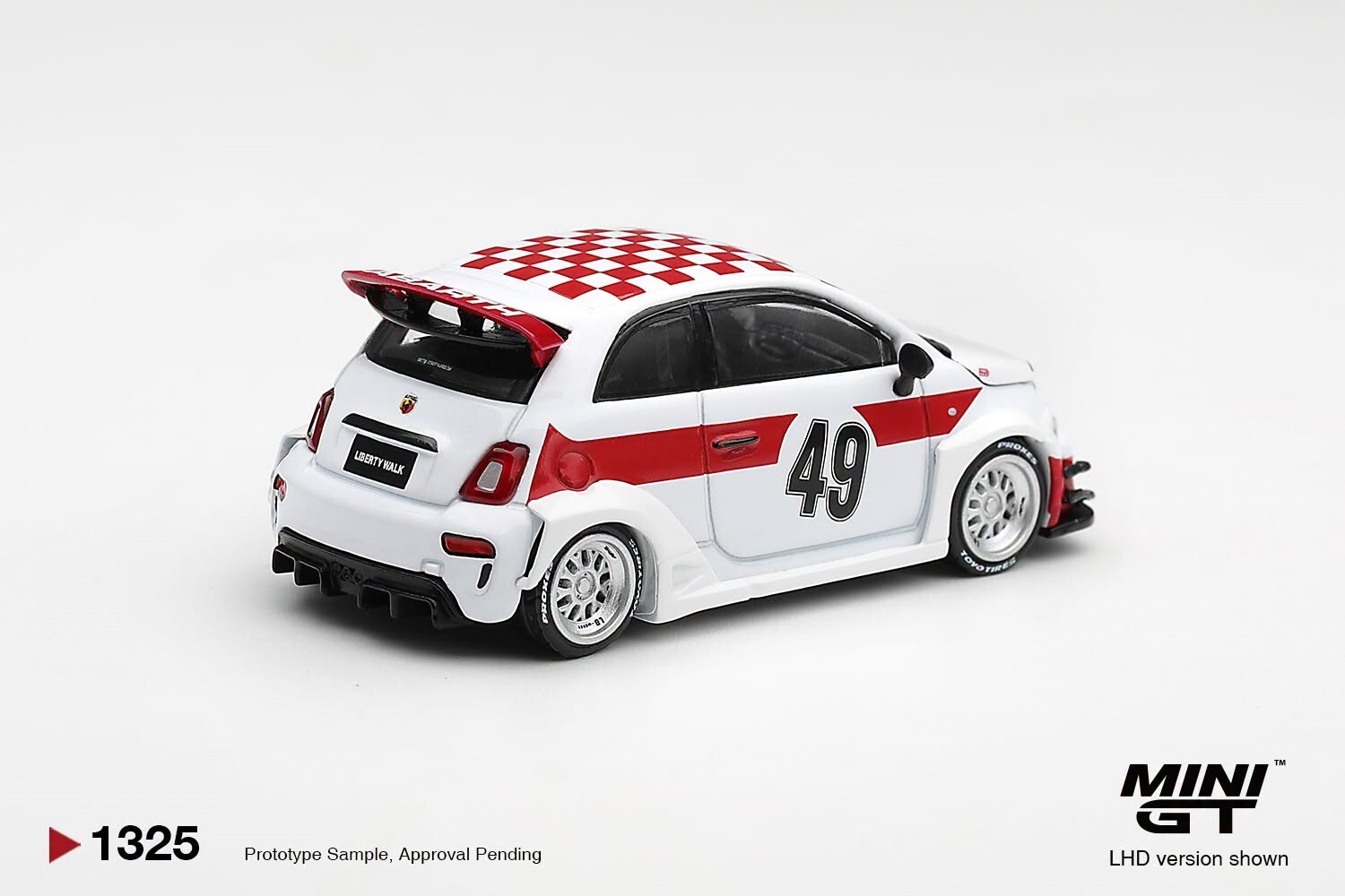 [預訂] Mini GT #1325 阿巴斯Abarth 595 LB-WORKS x Abas Works 1000 TC Tribute 右軚
