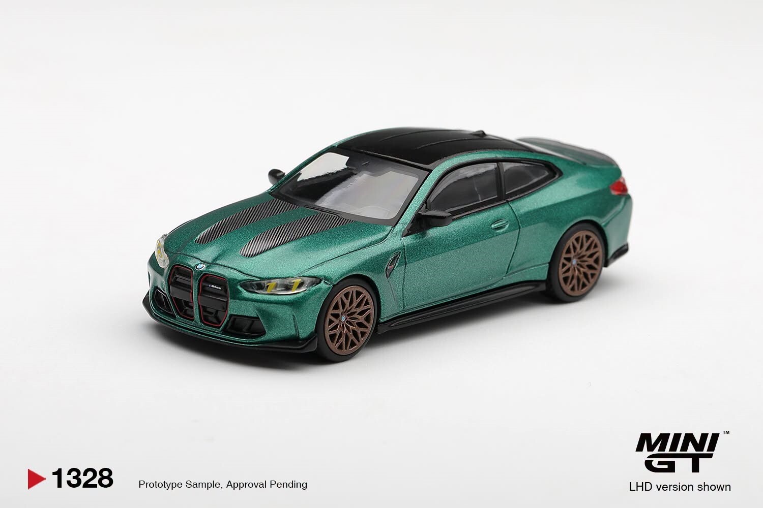 [預訂] Mini GT #1328 BMW M4 CS Frozen Isle of Man Green Metallic 右軚