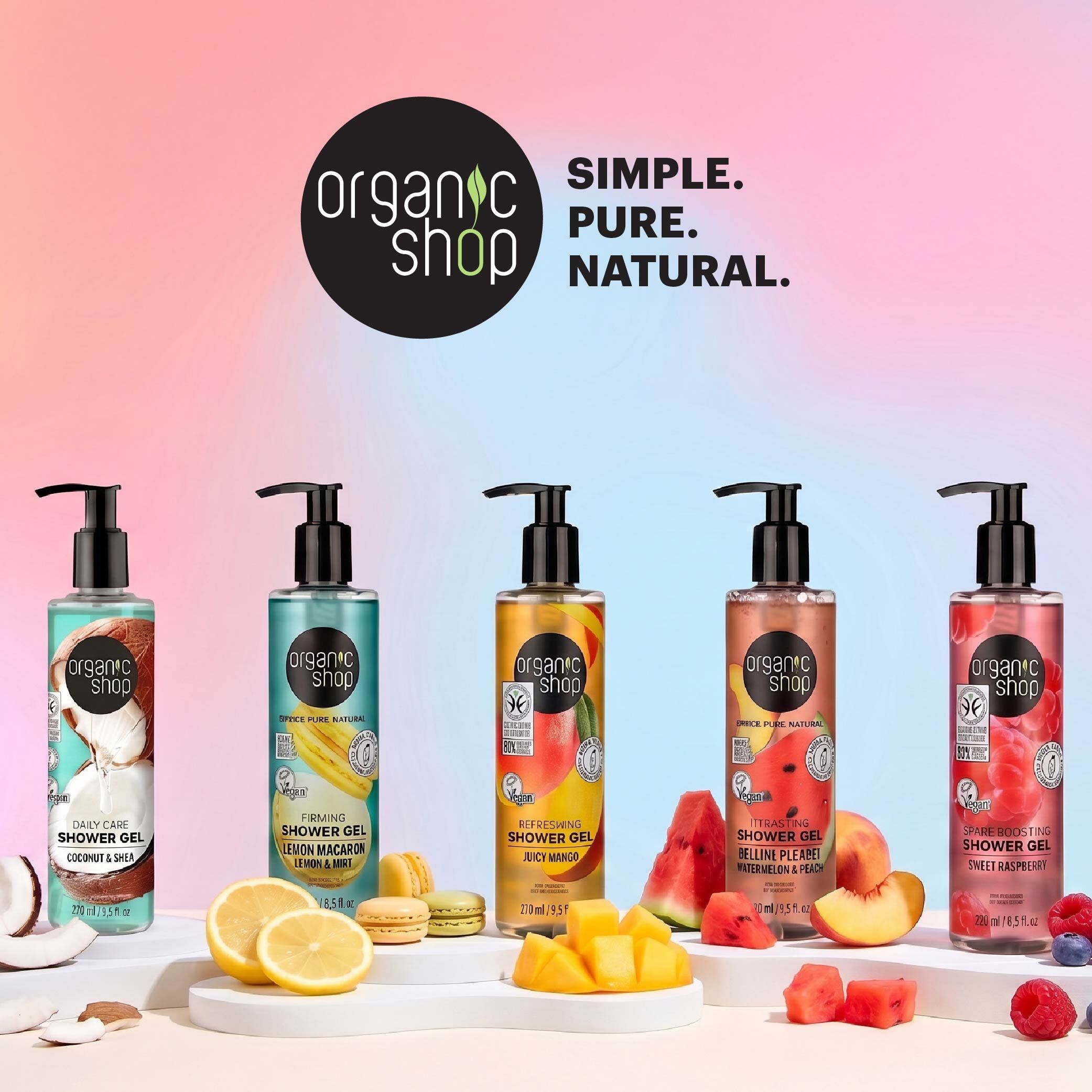 Organic Shop - 天然純素水果系沐浴露系列