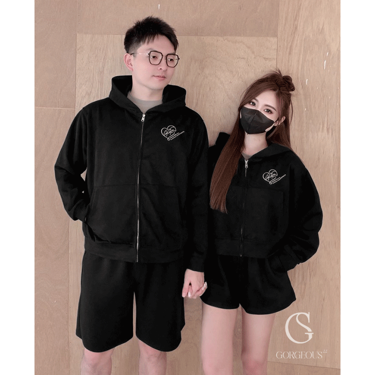 G9792 現貨「Loving Heart′ 麂皮連帽外套」