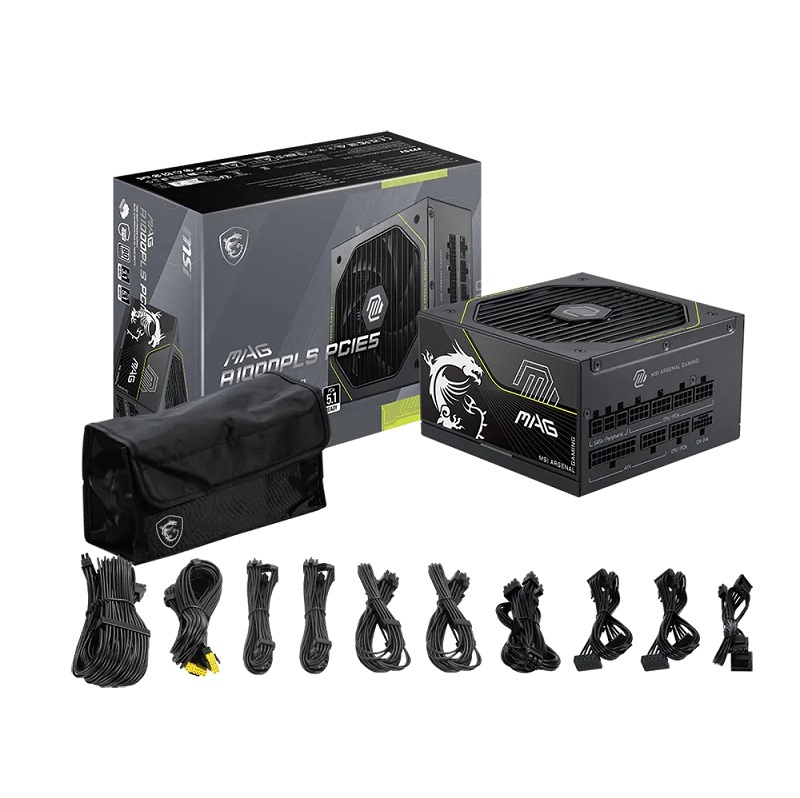 MSI 微星 MAG A1000PLS/A1200PLS PCIE5 ATX3.1 1000W/1200W 電源供應器
