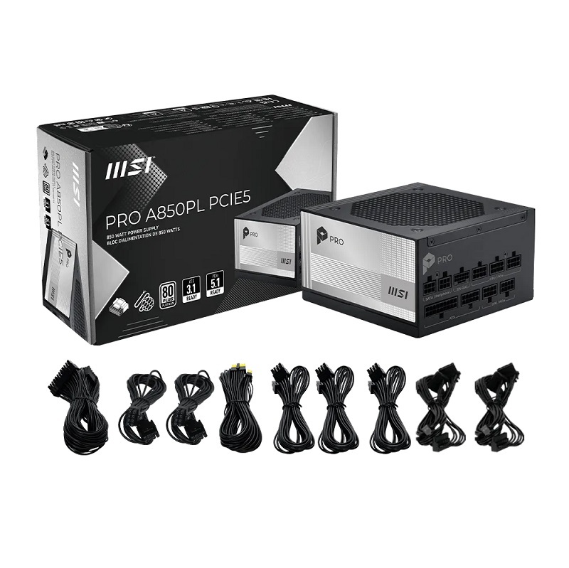 MSI 微星 PRO A850PL/A1000PL PCIE5 ATX3.1 850W/1000W 電源供應器