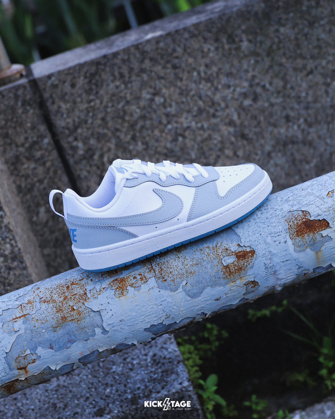 大童鞋 女鞋 NIKE COURT BOROUGH RECRAFT GS 灰白 果凍底 復古 板鞋 休閒鞋【IH4519-100】
