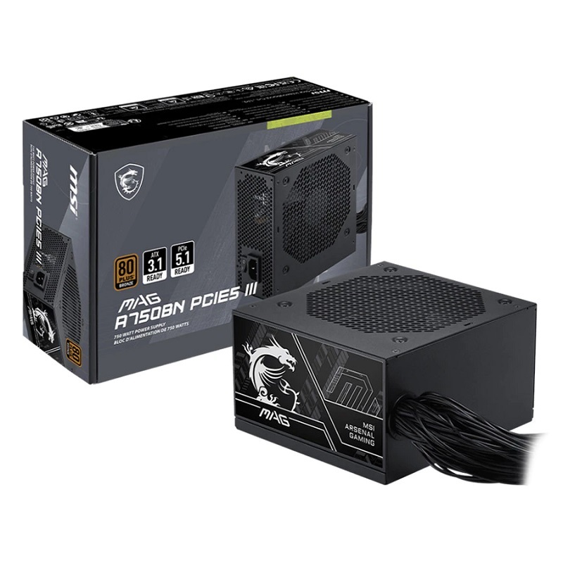 MSI 微星 MAG A650BN A750BN PCIE5 III 650W/750W銅牌直出線電源
