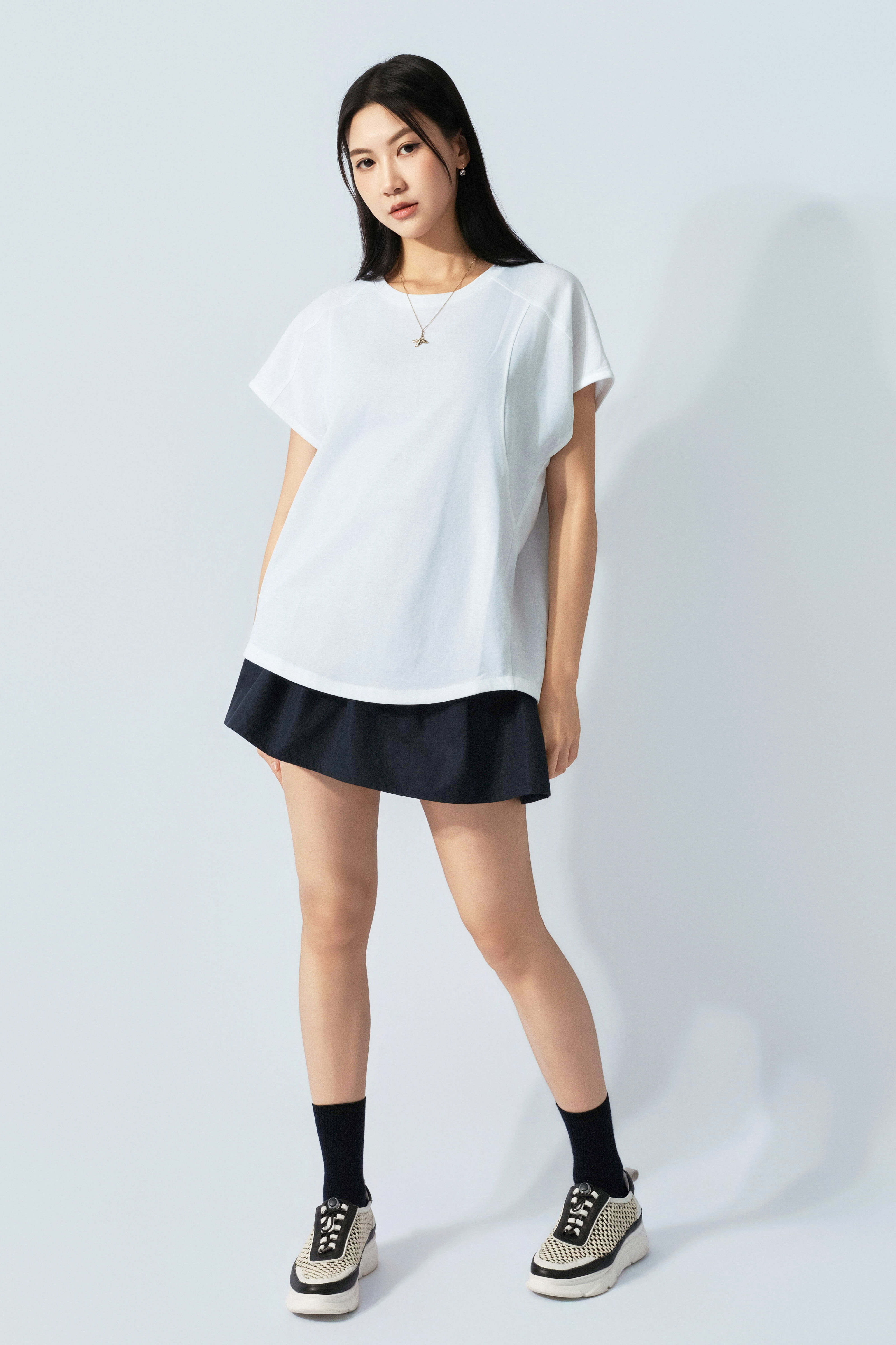 拼布蝙蝠袖闊tee (預購產品）