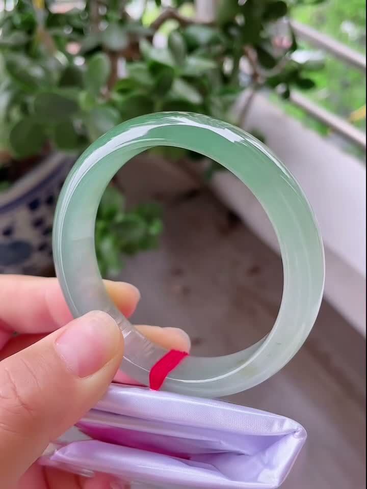 冰油正圈翡翠手鐲,天然翡翠A玉, 緬甸玉, Jade, Jadeite