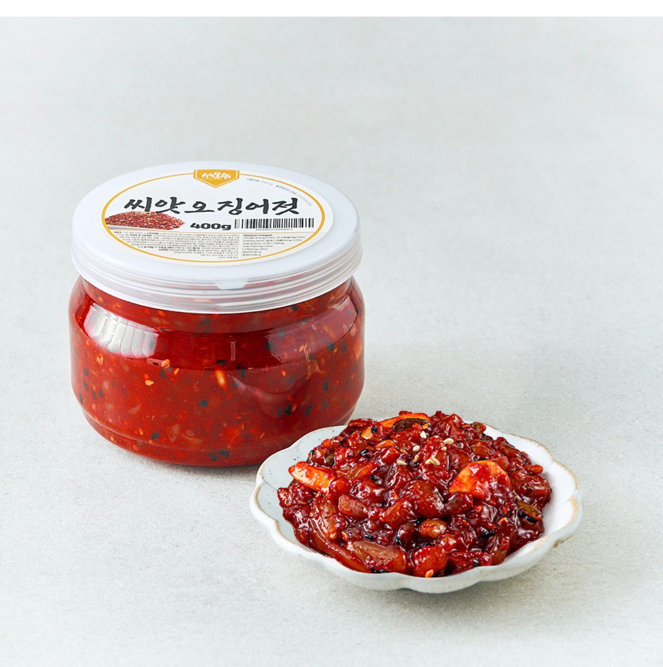 (~預購~)水產海盜 - 辣醬生醃製魷魚伴瓜籽 씨앗 오징어젓 400g