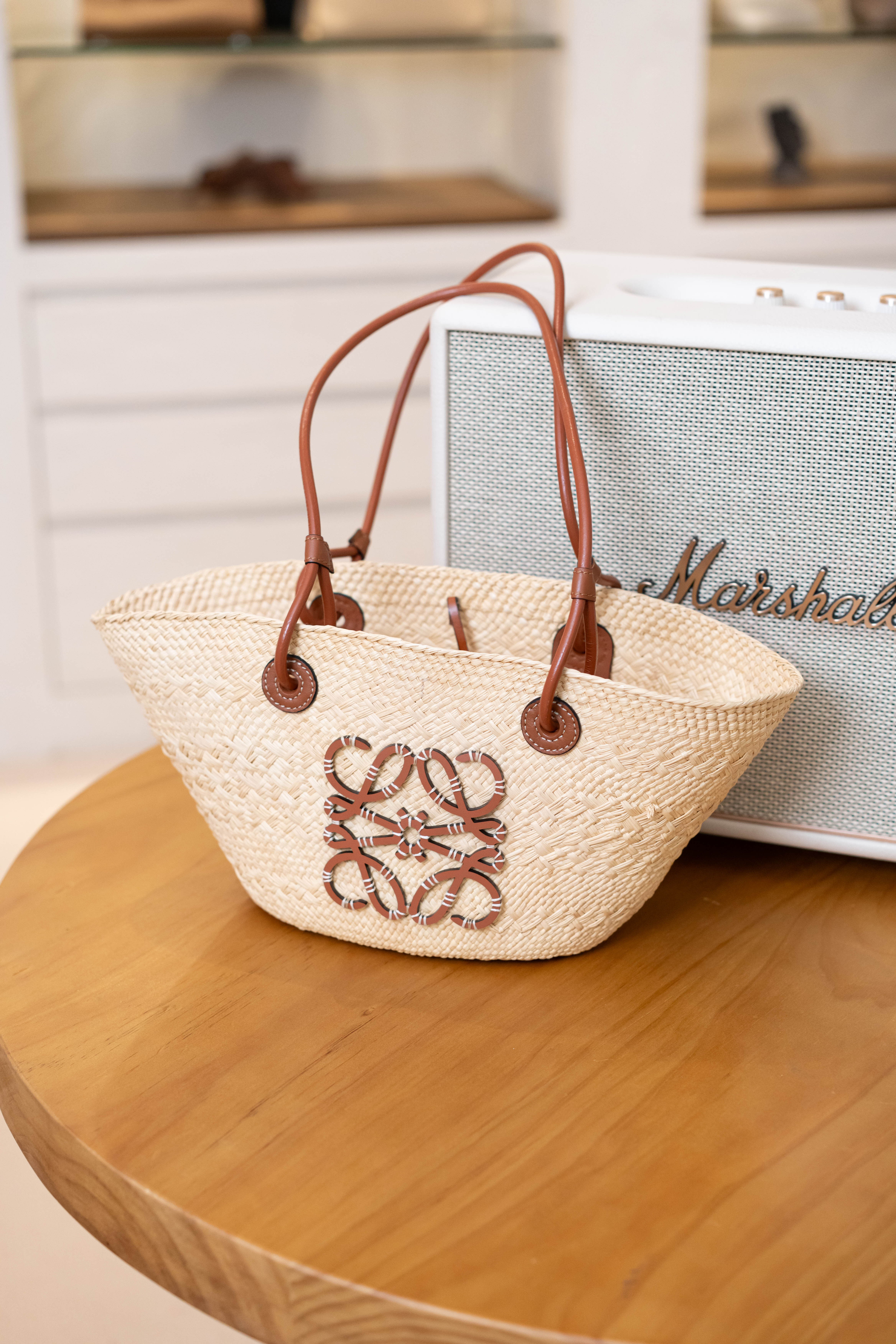 Loewe Anagram Basket 菜籃子 小號 米色拼啡色