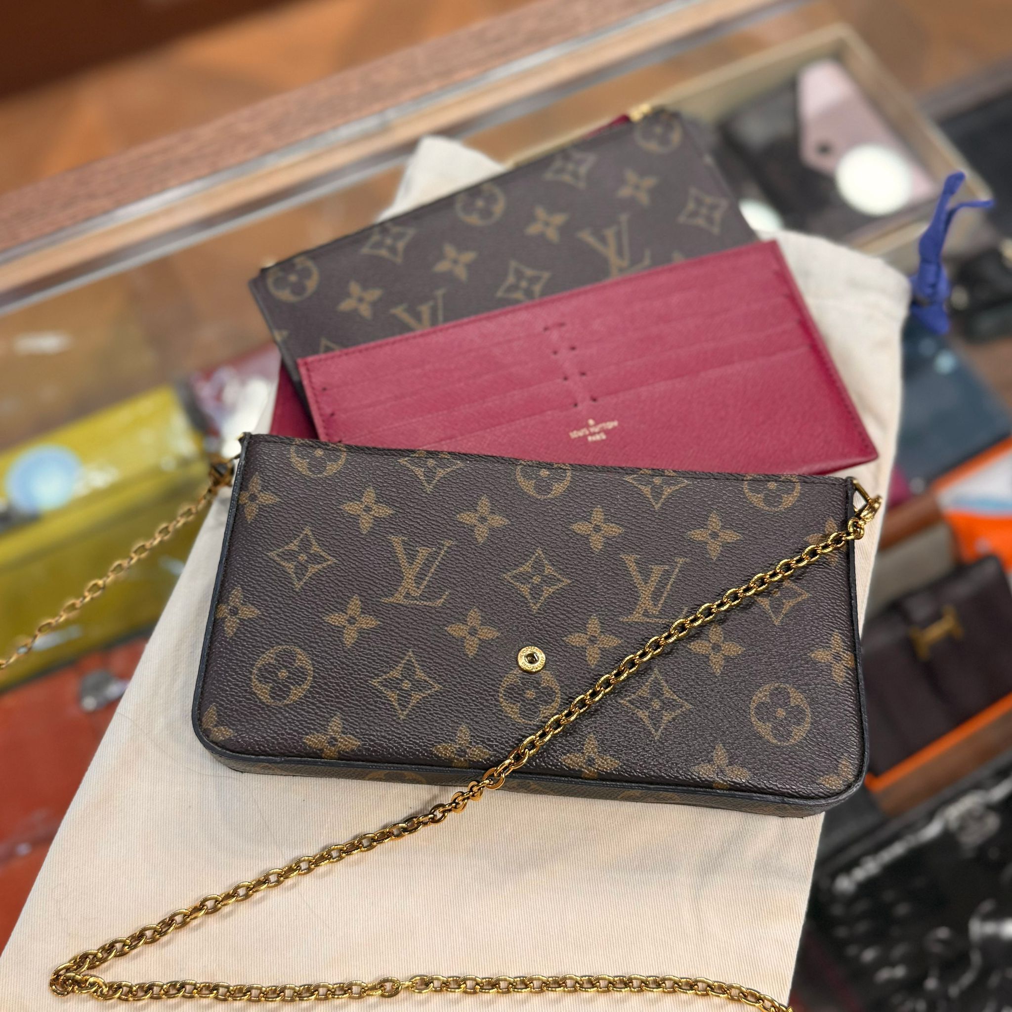 95%New Used LV Felicie Pochette Monogram 三合一 經典款 M81896 SF3118