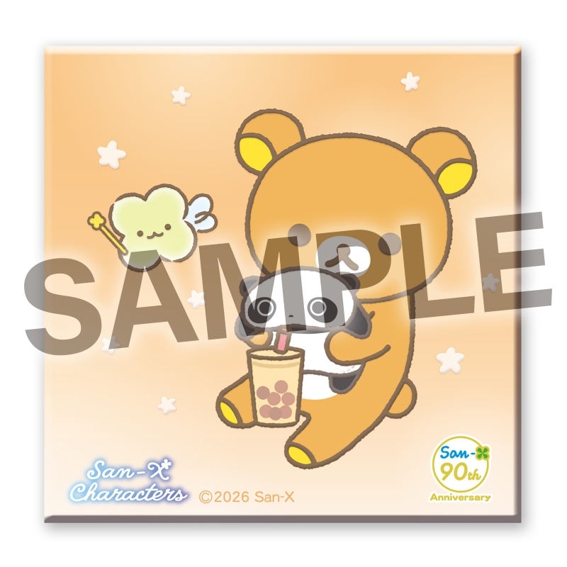 3X【42】San-X90週年紀念展in台灣-陶瓷杯墊-橘色款