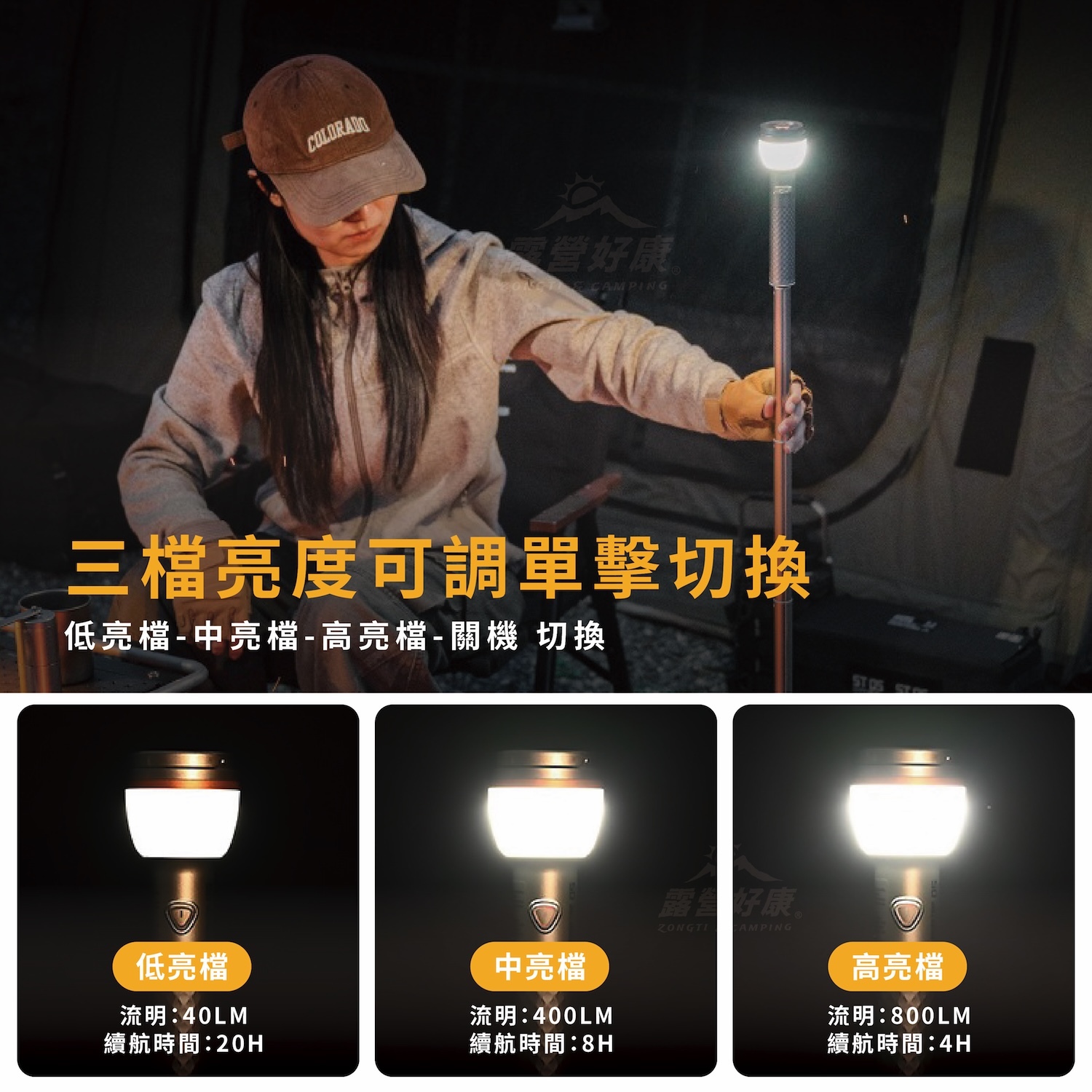 【ShineTrip山趣】05 光炬伸縮露營燈 A591-T01 AD22