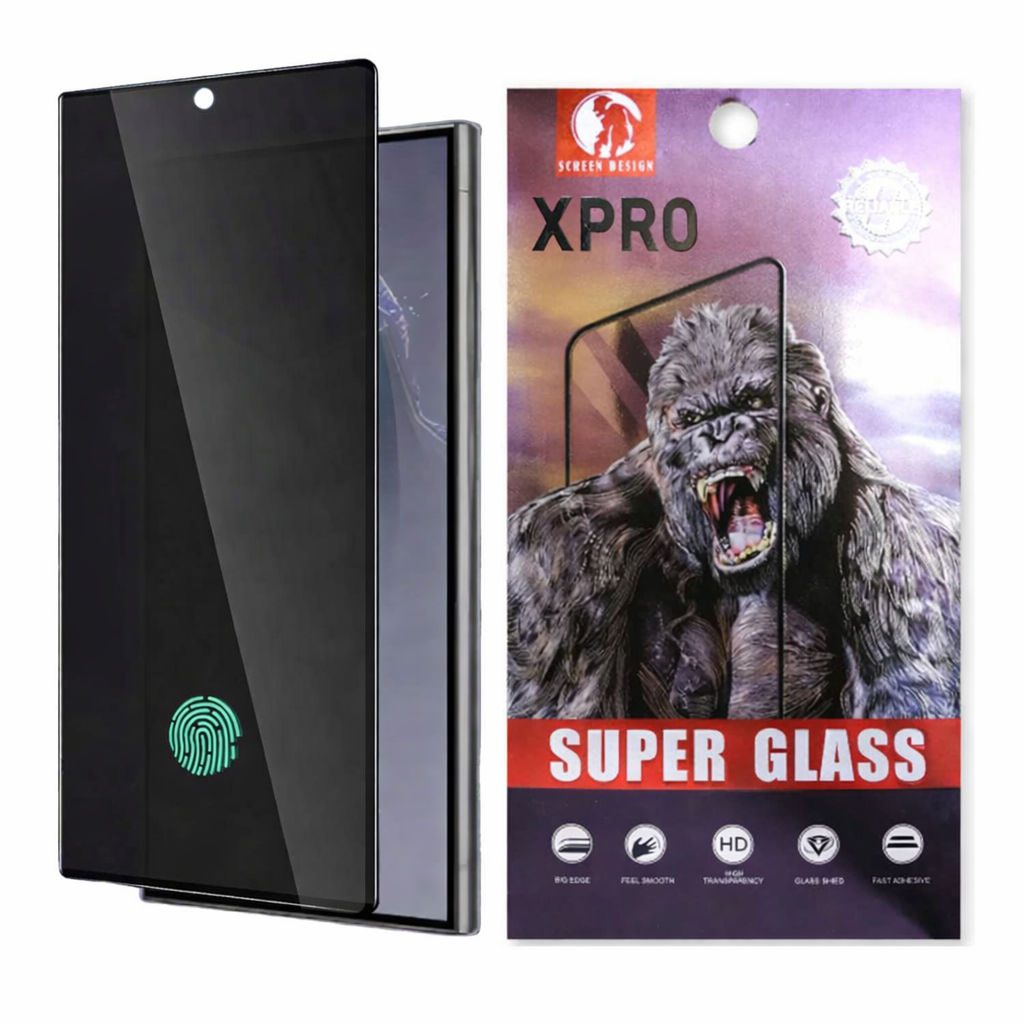 【現貨】XPRO - 巨猩 Super Glass Privacy - Samsung S & Note 系列 防偷窺防指紋高透光全屏鋼化玻璃保護貼【支援指紋解鎖】