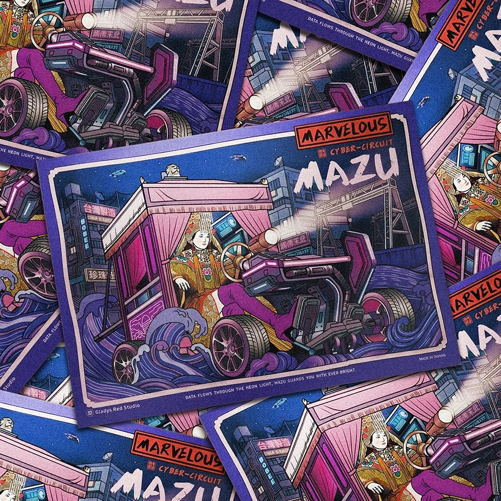 【閣紅】媽佛來此Mazu明信片