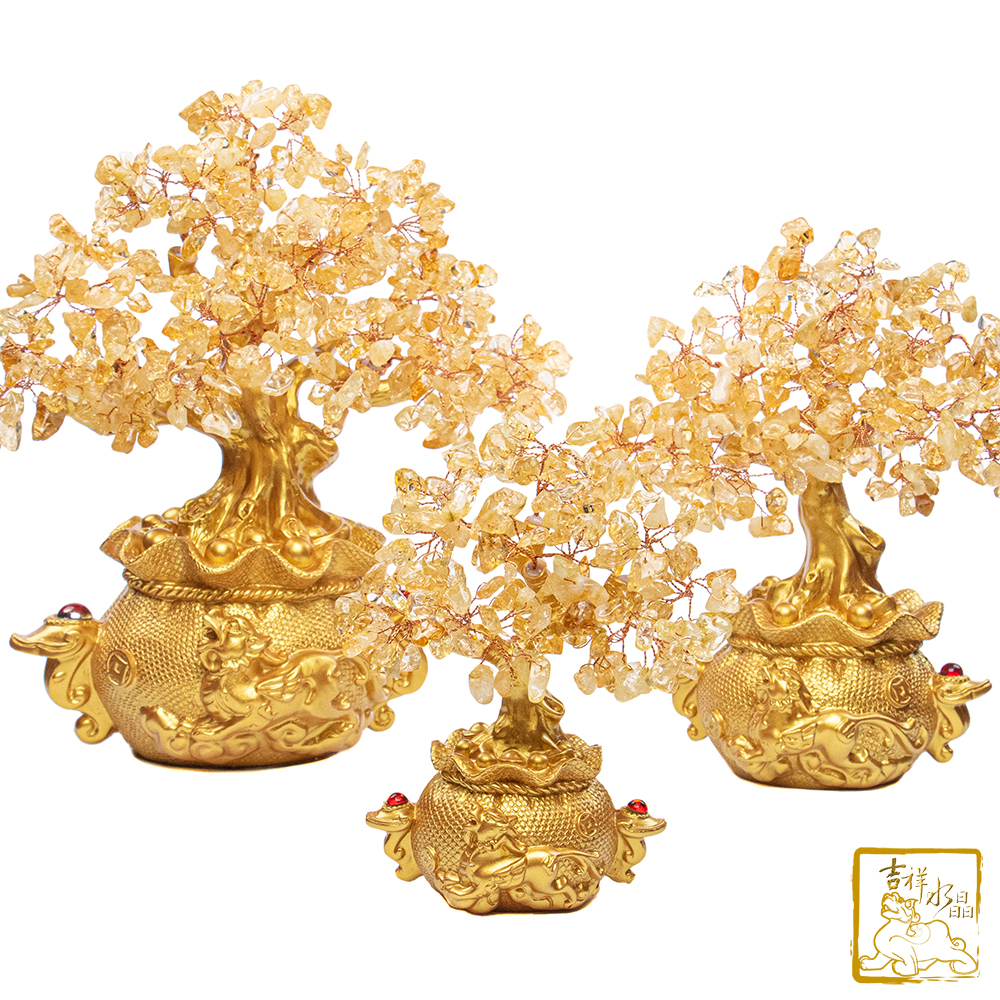 Citrine Pixiu Fortune Tree