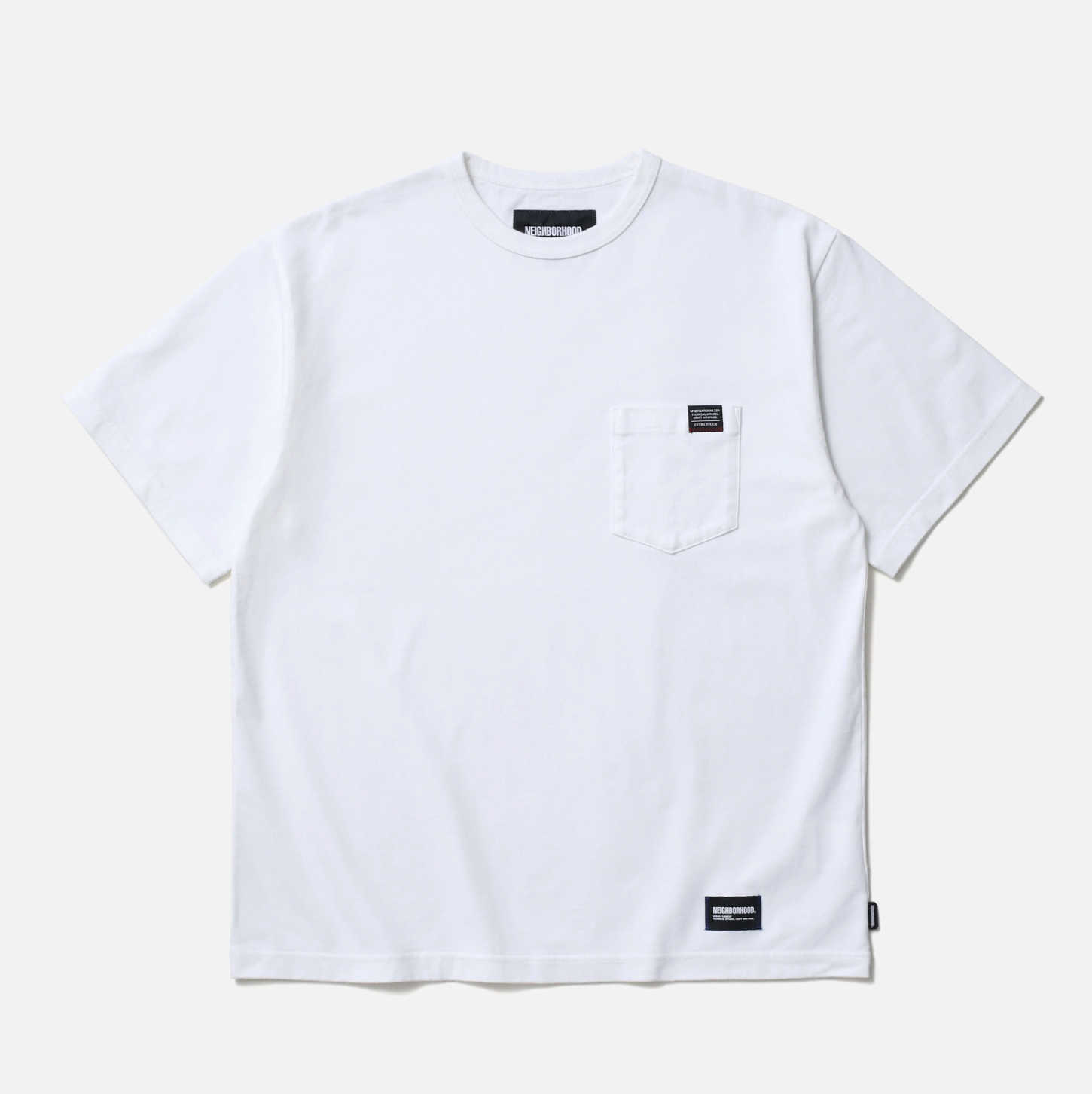 -(B3a05)-NEIGHBORHOOD  CLASSIC CREWNECK SS 口袋 咬標 縫線 短Ｔ 黑色/白色- 261FPNH-CSM04