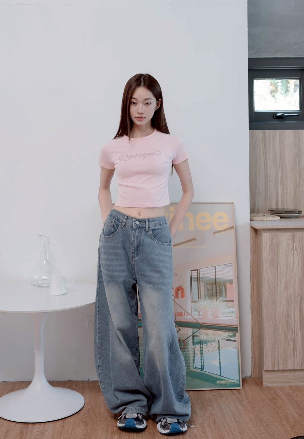 燙鑽女短版T 19049