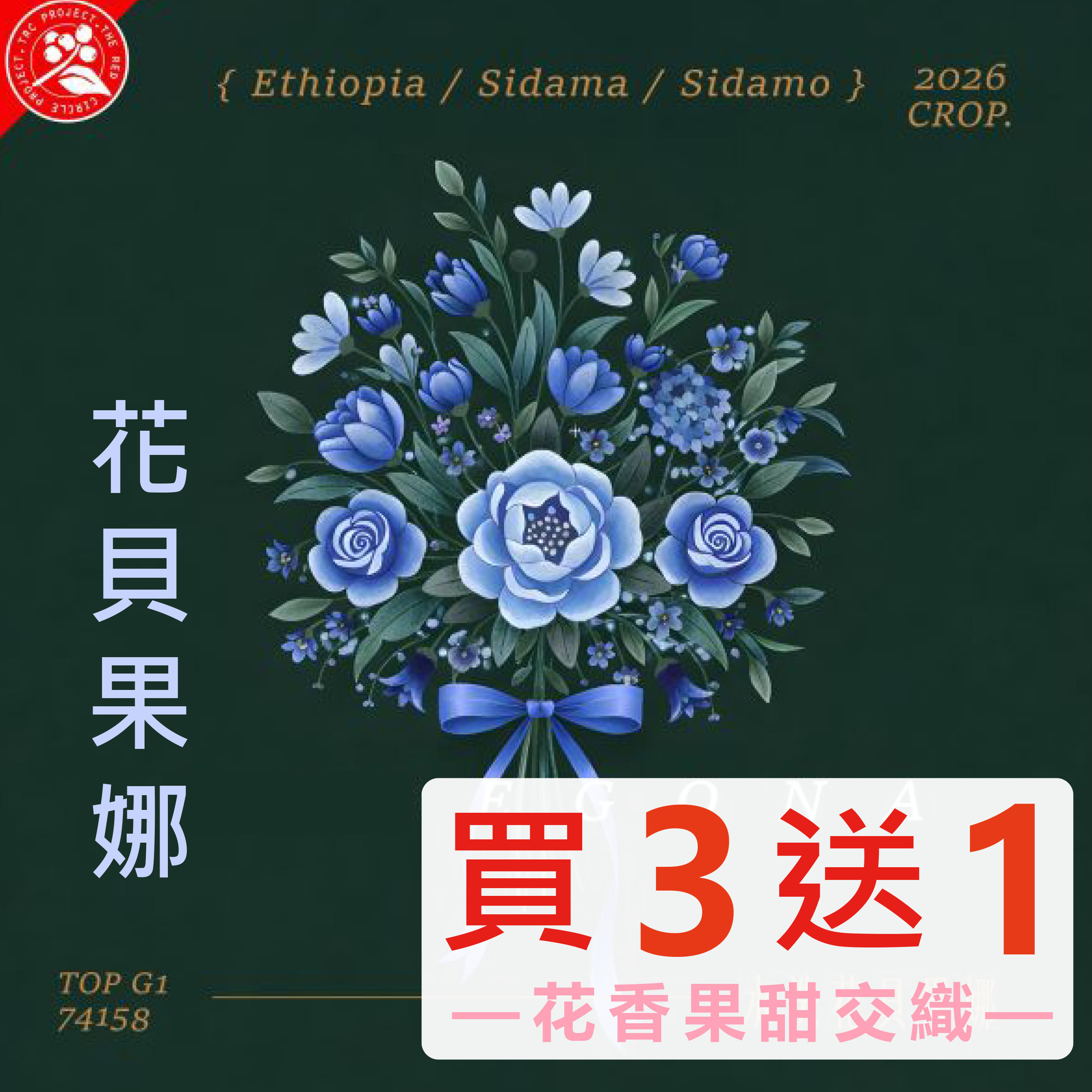 ★花香果甜交織★ 衣索比亞 希達瑪 花貝果娜 水洗 甜雪莉處理站 G1(半磅)